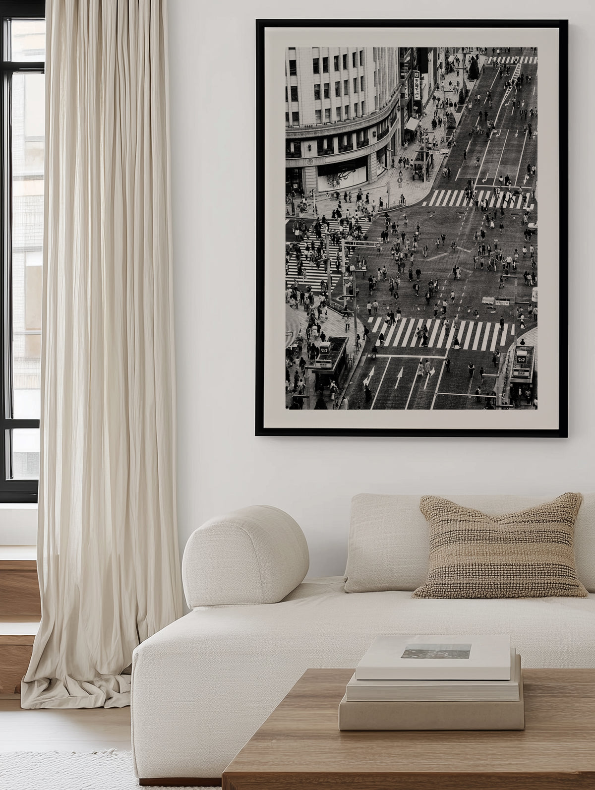 Bustling City Intersection by Makoto Nishikura | Art Print