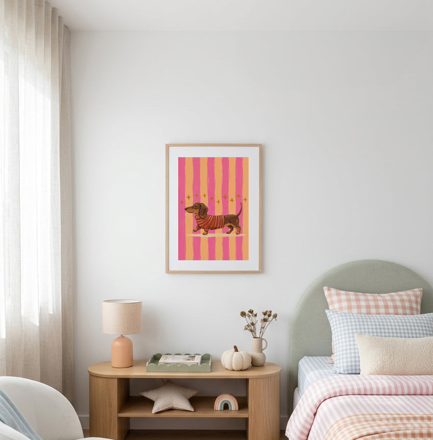 Busy Dachshund | Art Print