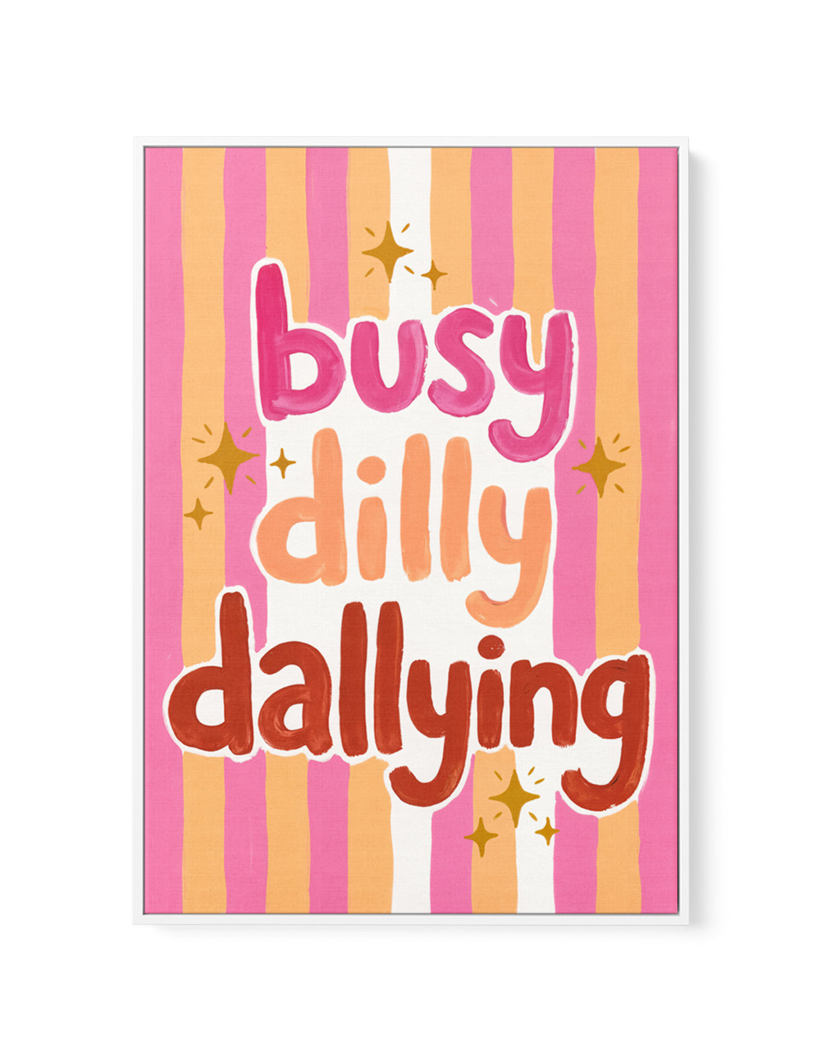 Busy Dilly Dallying | Framed Canvas Art Print