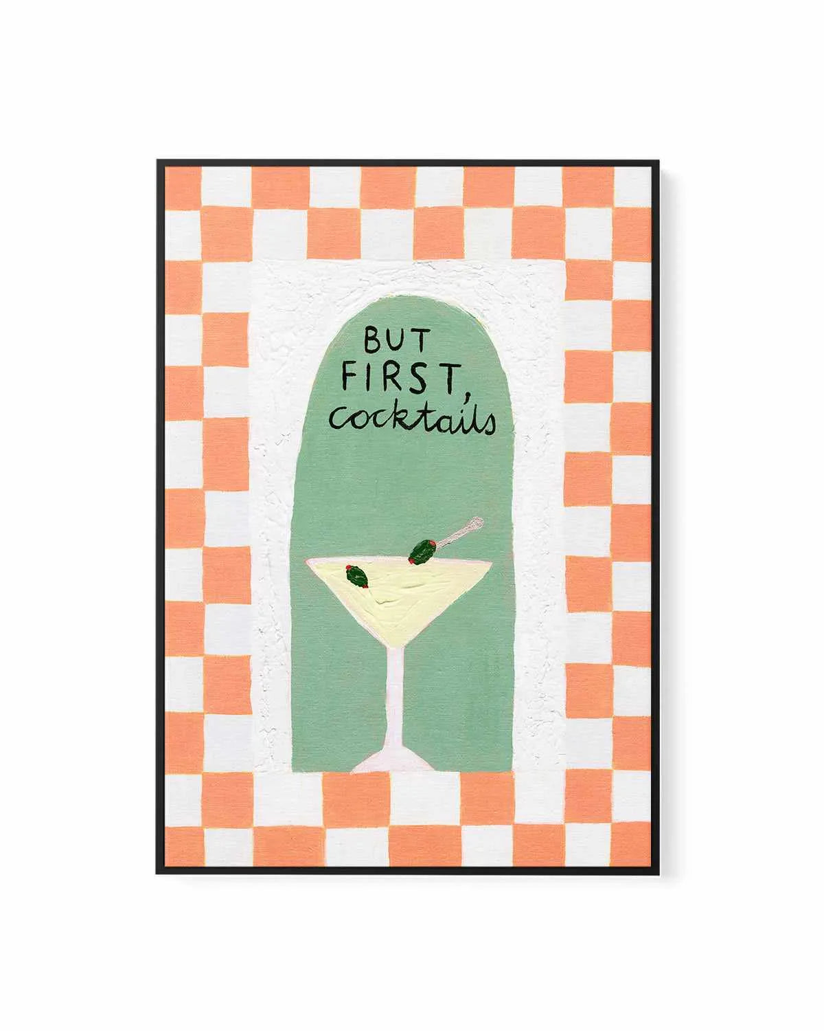 But First by Britney Turner | Framed Canvas Art Print from Olive et Oriel where you can shop wallpaper and artworks online