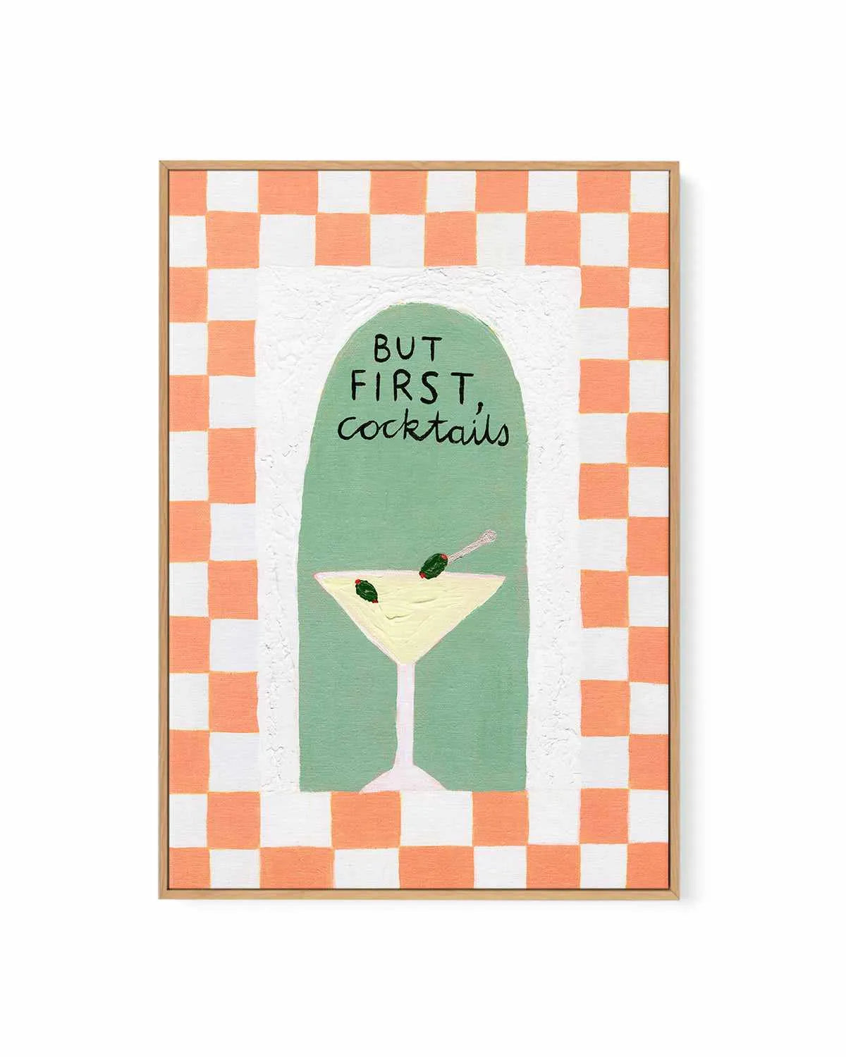 But First by Britney Turner | Framed Canvas Art Print from Olive et Oriel where you can shop wallpaper and artworks online