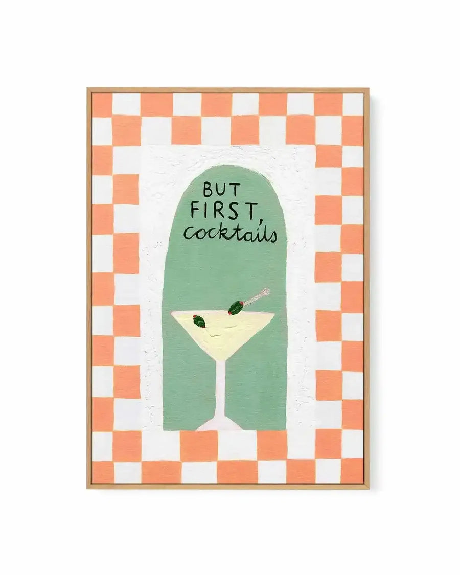 But First by Britney Turner | Framed Canvas Art Print from Olive et Oriel where you can shop wallpaper and artworks online