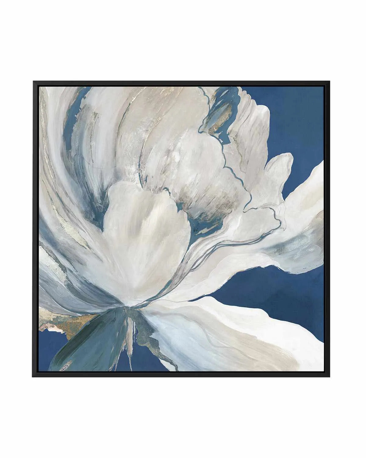 Butterfly Flower I Blue | Framed Canvas Art Print from Olive et Oriel where you can shop wallpaper and artworks online