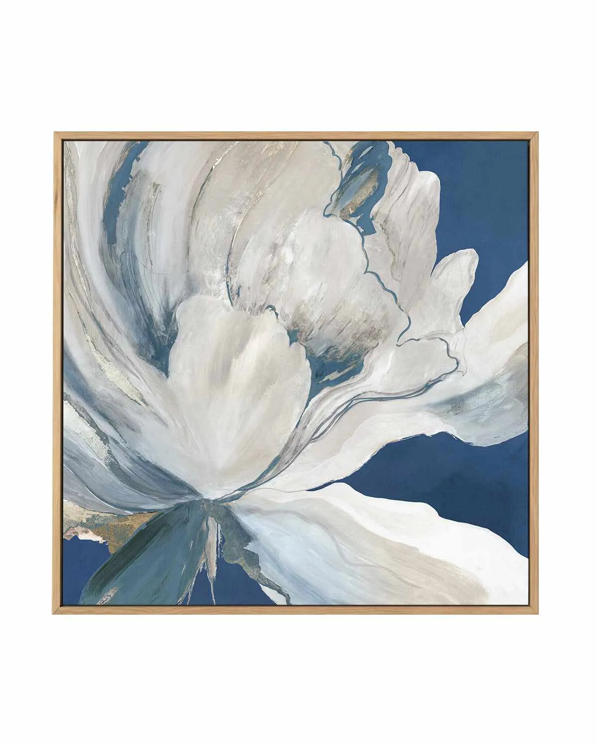 Butterfly Flower I Blue | Framed Canvas Art Print from Olive et Oriel where you can shop wallpaper and artworks online