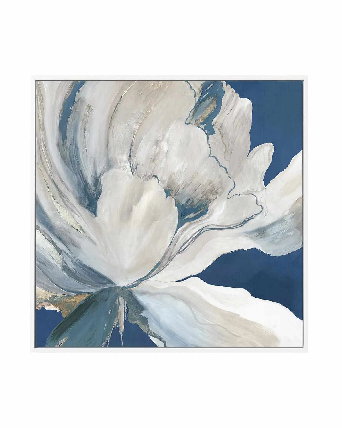 Butterfly Flower I Blue | Framed Canvas Art Print from Olive et Oriel where you can shop wallpaper and artworks online
