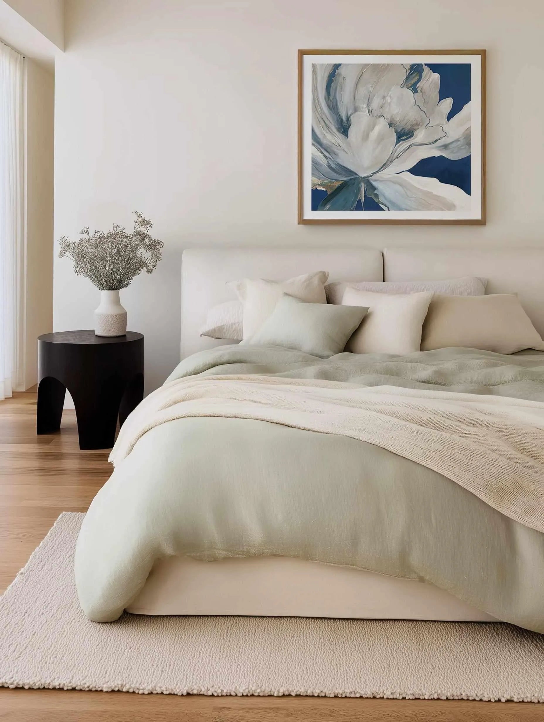 Butterfly Flower I Blue Art Print from Olive et Oriel where you can shop wallpaper and artworks online