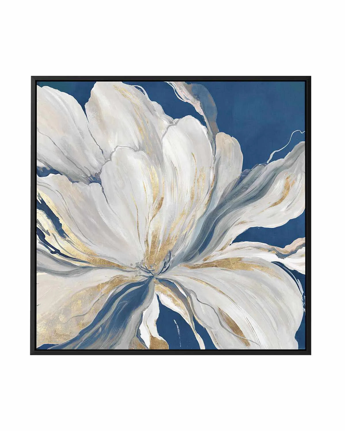 Butterfly Flower II Blue | Framed Canvas Art Print from Olive et Oriel where you can shop wallpaper and artworks online