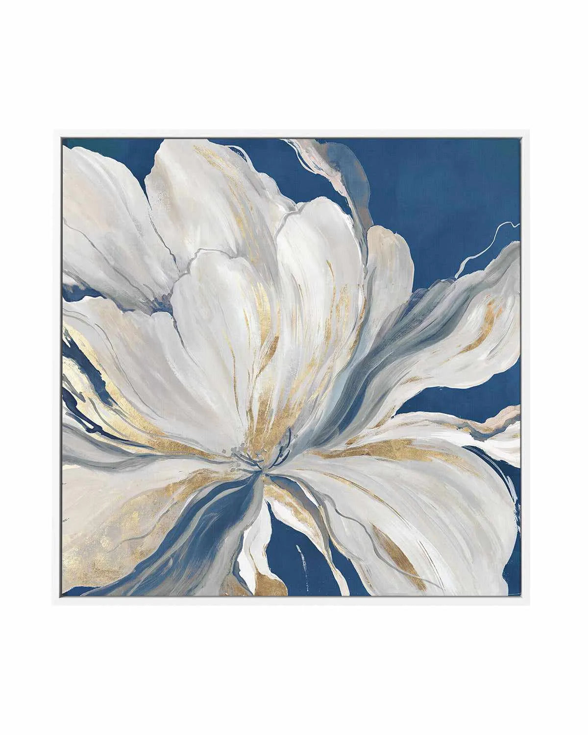Butterfly Flower II Blue | Framed Canvas Art Print from Olive et Oriel where you can shop wallpaper and artworks online