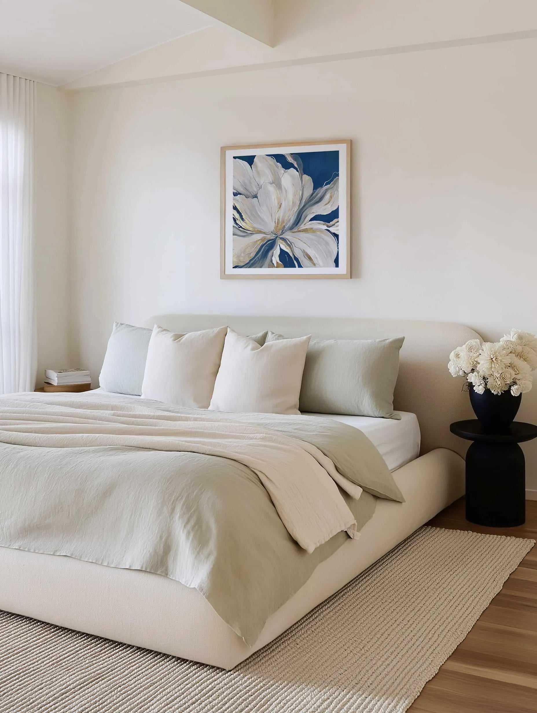 Butterfly Flower II Blue Art Print from Olive et Oriel where you can shop wallpaper and artworks online