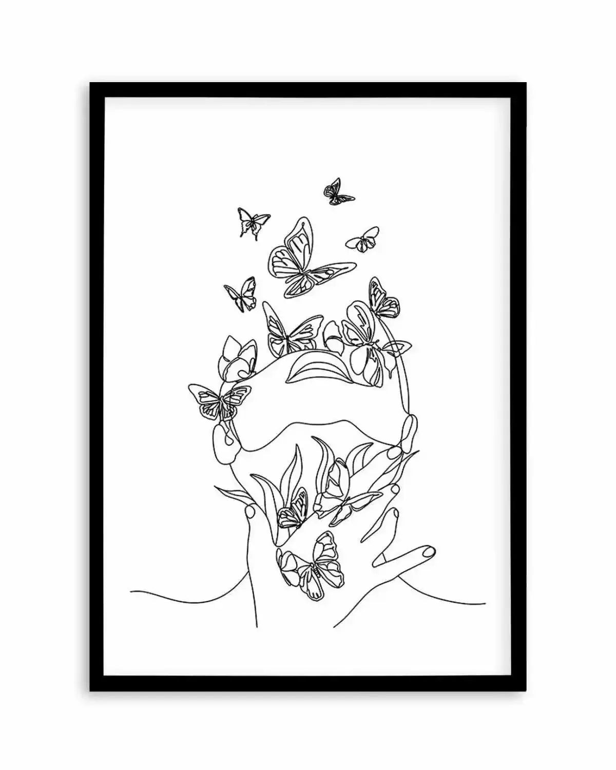Butterfly Girl Art Print from Olive et Oriel where you can shop wallpaper and artworks online