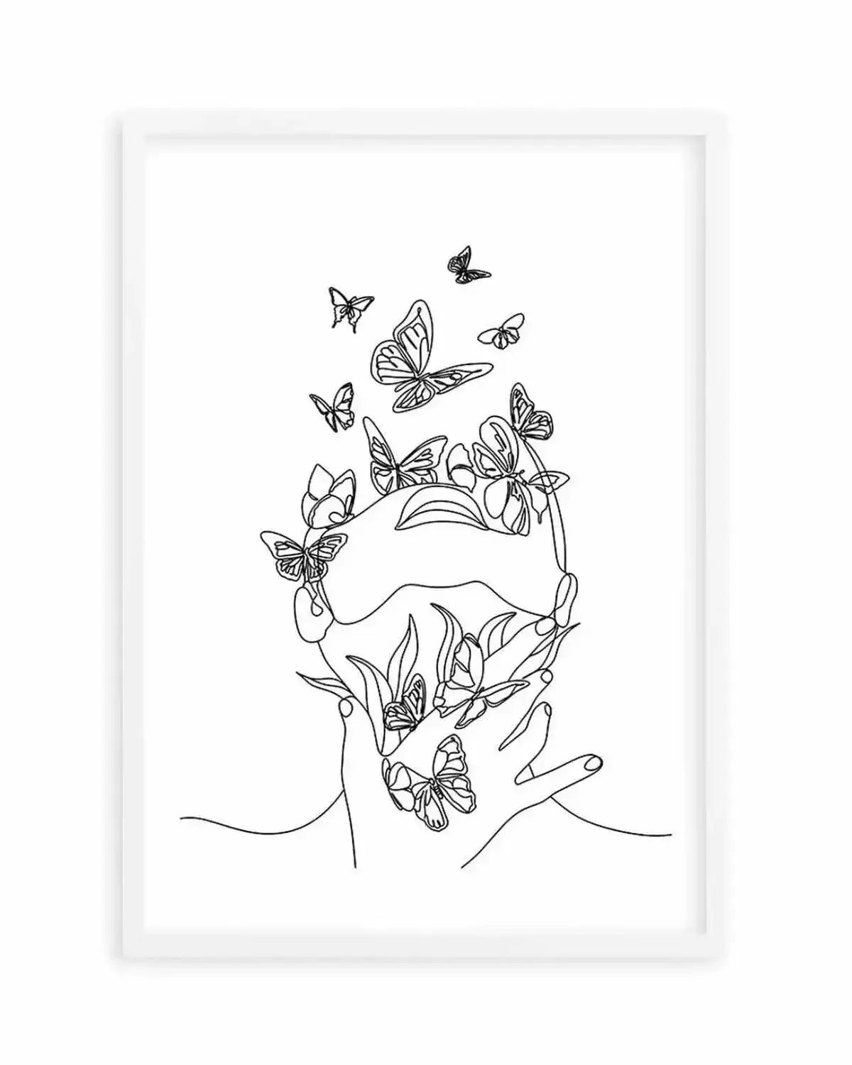 Butterfly Girl Art Print from Olive et Oriel where you can shop wallpaper and artworks online