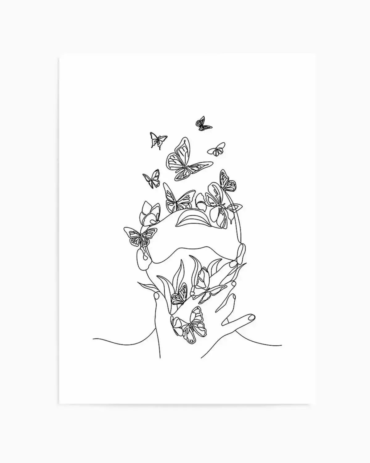 Butterfly Girl Art Print from Olive et Oriel where you can shop wallpaper and artworks online