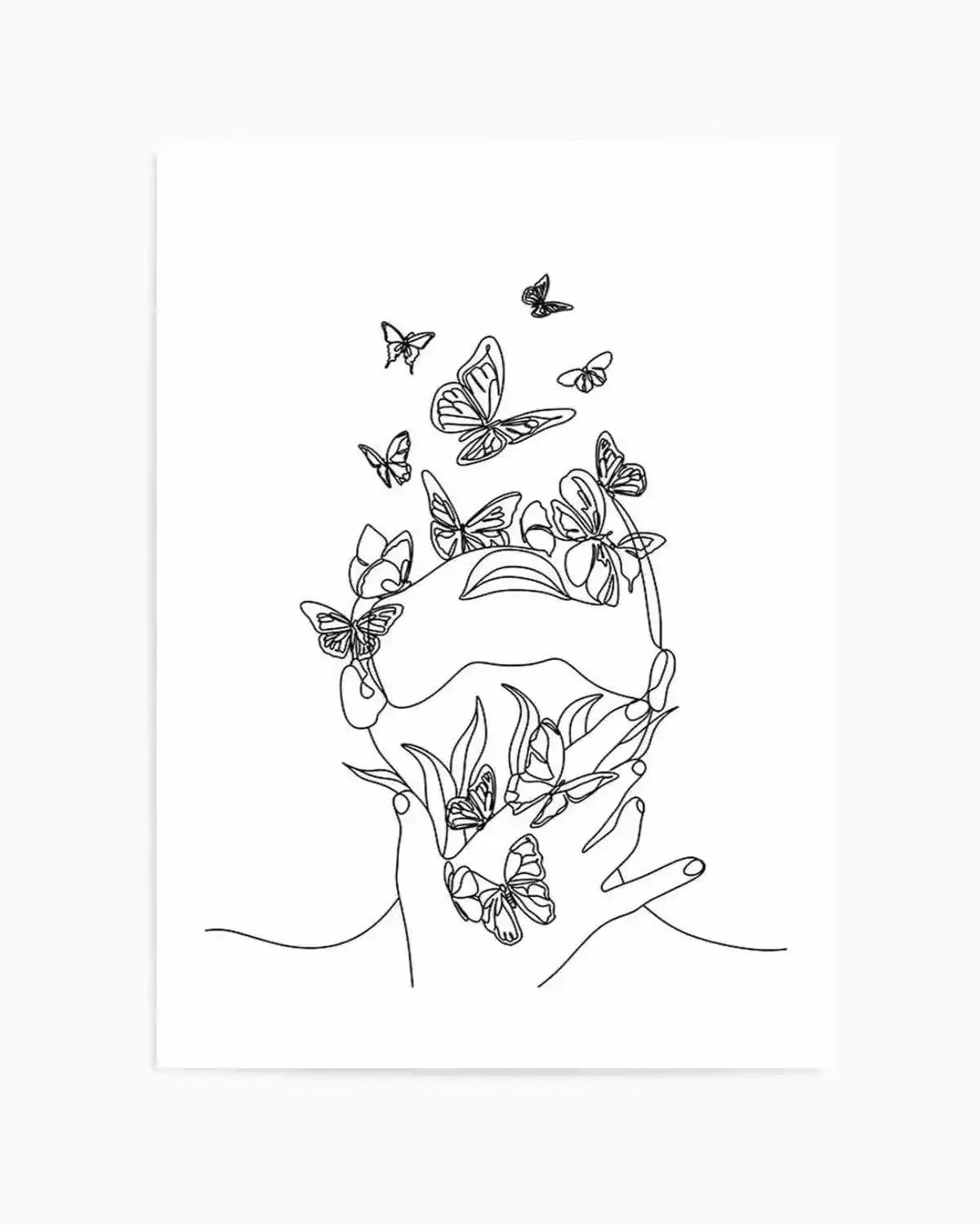 Butterfly Girl Art Print from Olive et Oriel where you can shop wallpaper and artworks online