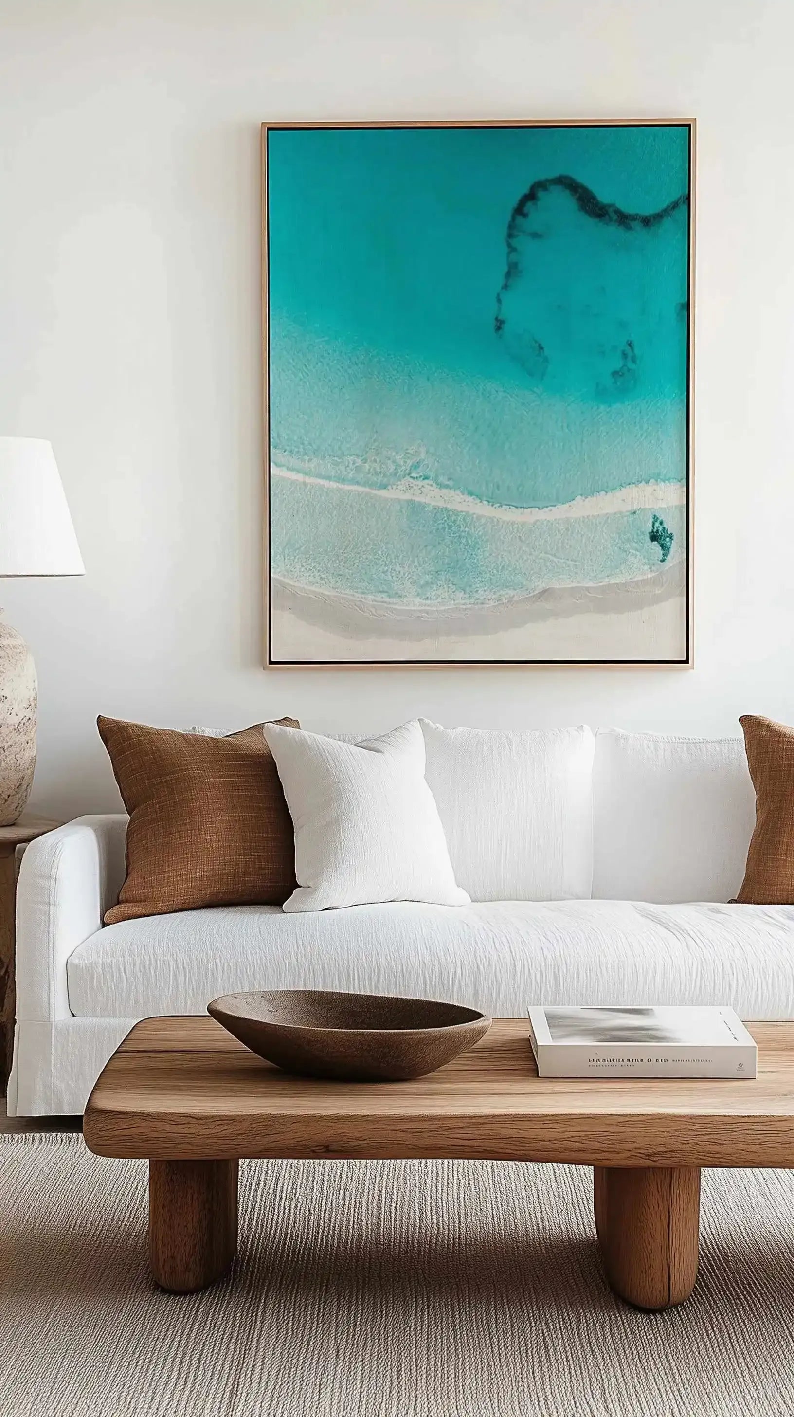 Butterfly Rock Esperance | Aerial Photo Wall Framed Canvas Art Print from Olive et Oriel where you can shop wallpaper and artworks online