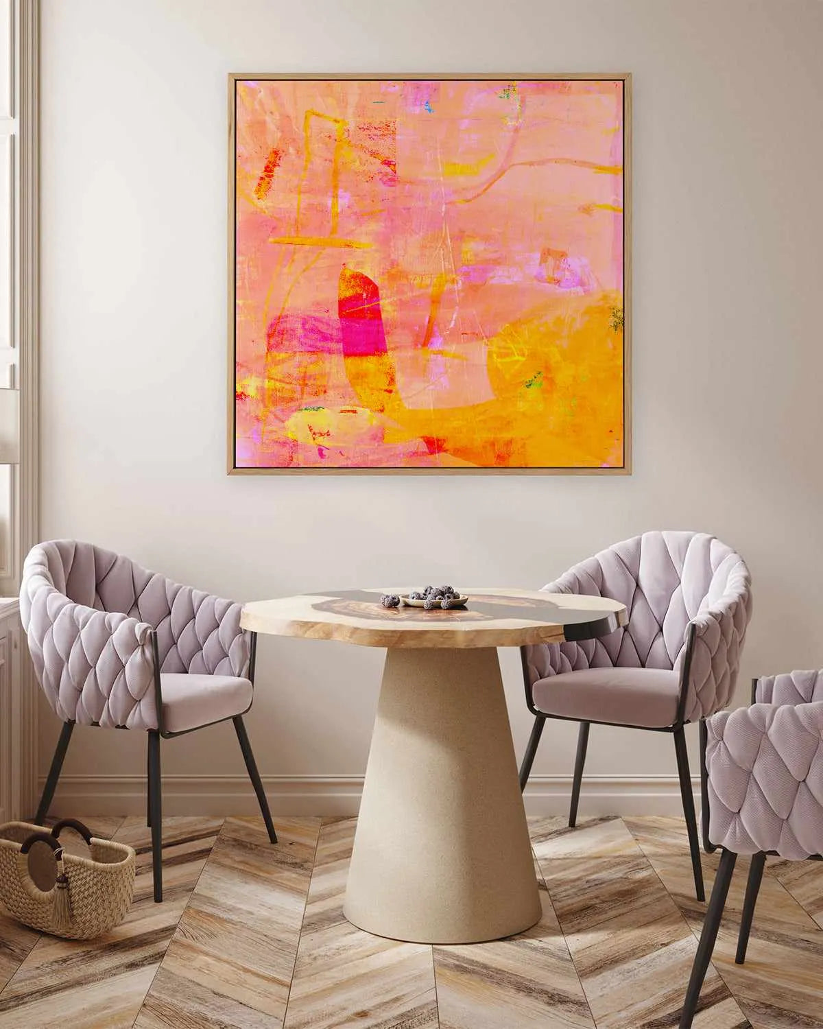 Butterscotch Kiss by Antonia Tzenova | Framed Canvas Art Print from Olive et Oriel where you can shop wallpaper and artworks online