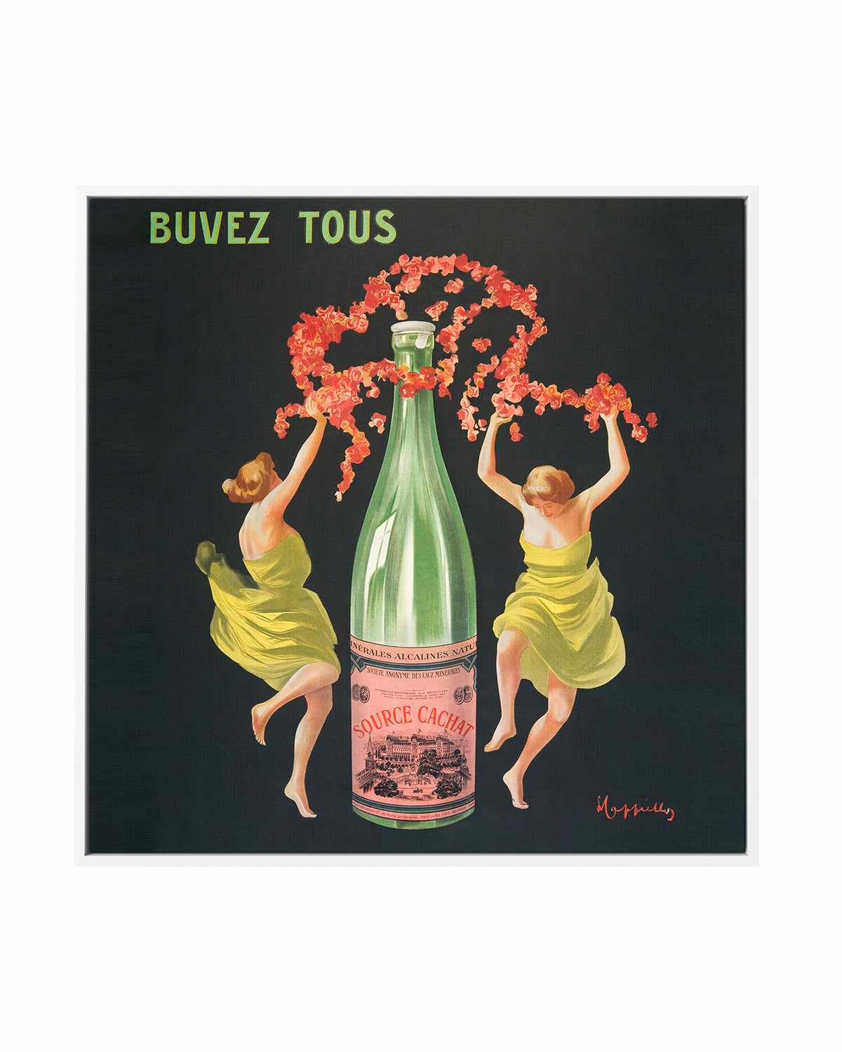 Buves Tous Vintage Poster | Framed Canvas Art Print