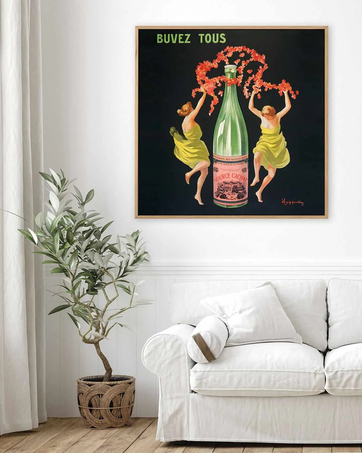 Buves Tous Vintage Poster | Framed Canvas Art Print from Olive et Oriel where you can shop wallpaper and artworks online