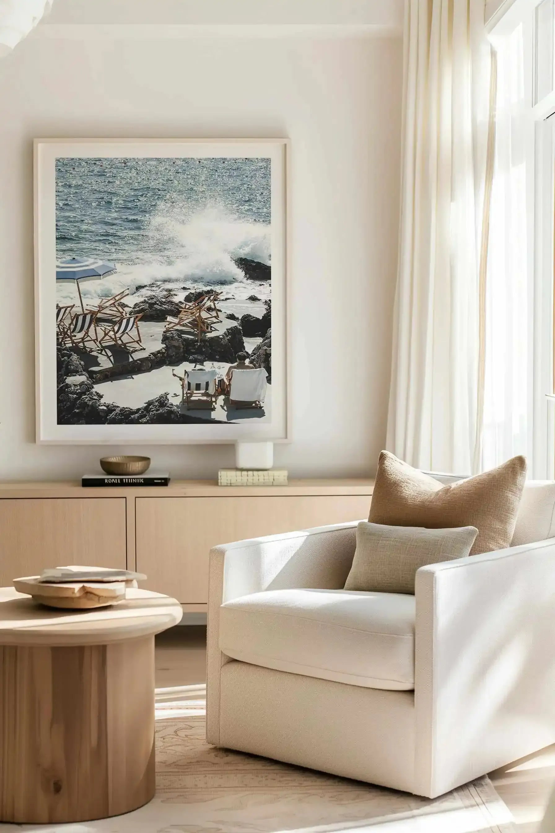 By The Sea In Capri Art Print from Olive et Oriel where you can shop wallpaper and artworks online