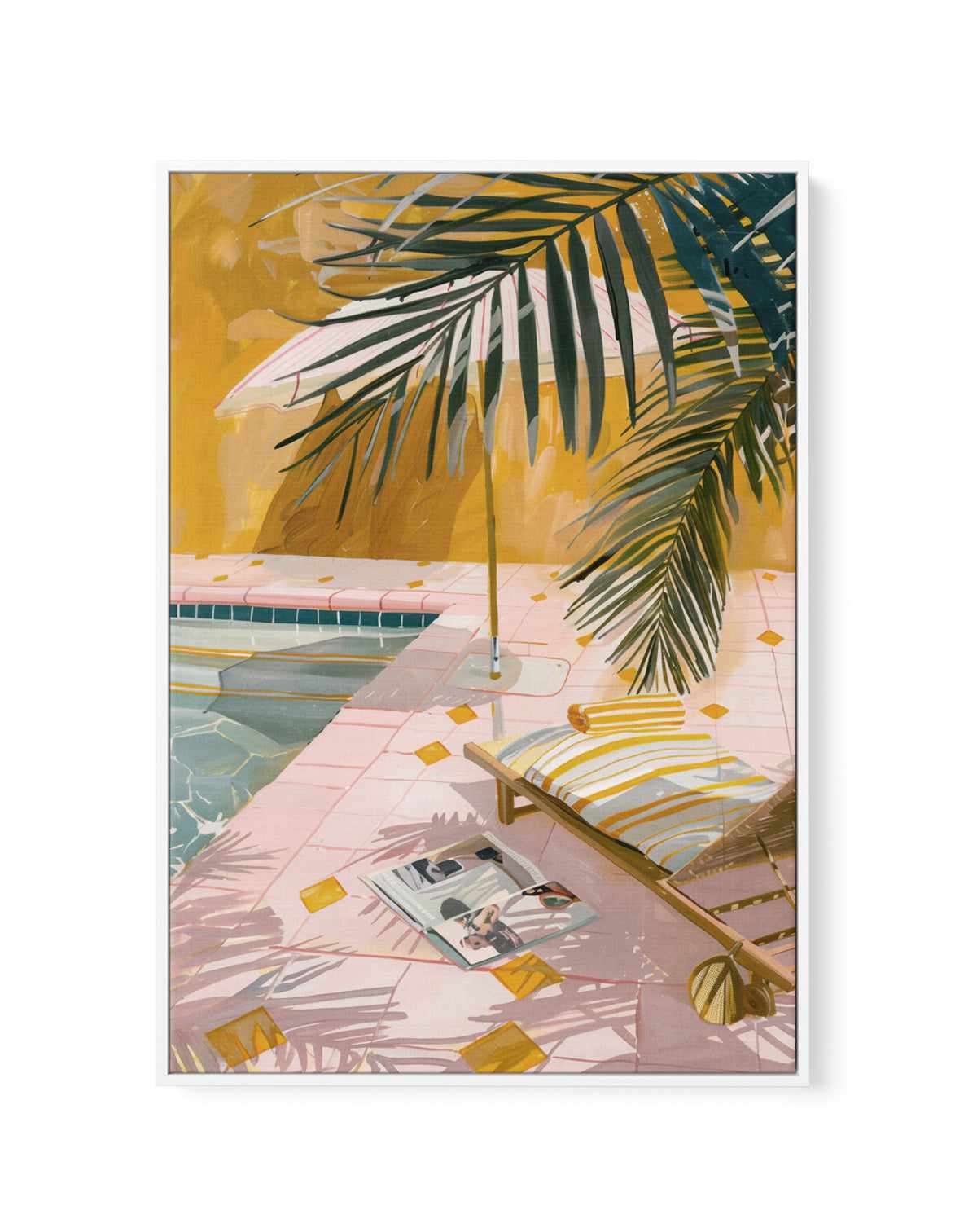 By the Pool, Marrakech | Framed Canvas Art Print