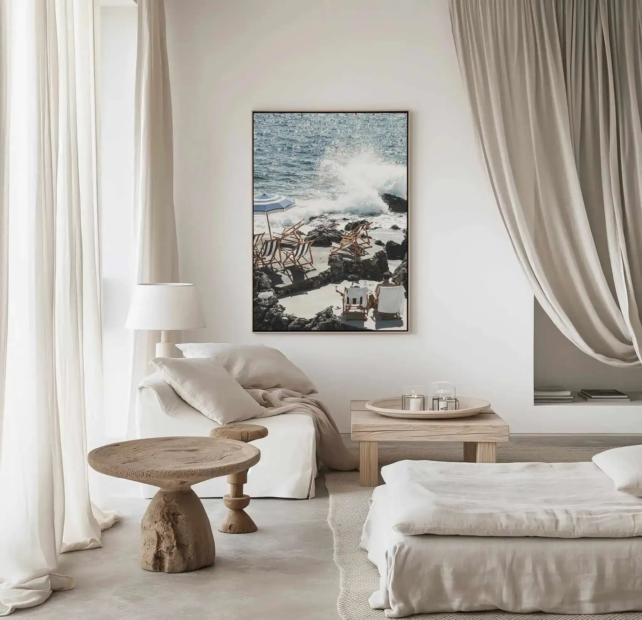 By the Sea, Capri | Framed Canvas Art Print from Olive et Oriel where you can shop wallpaper and artworks online