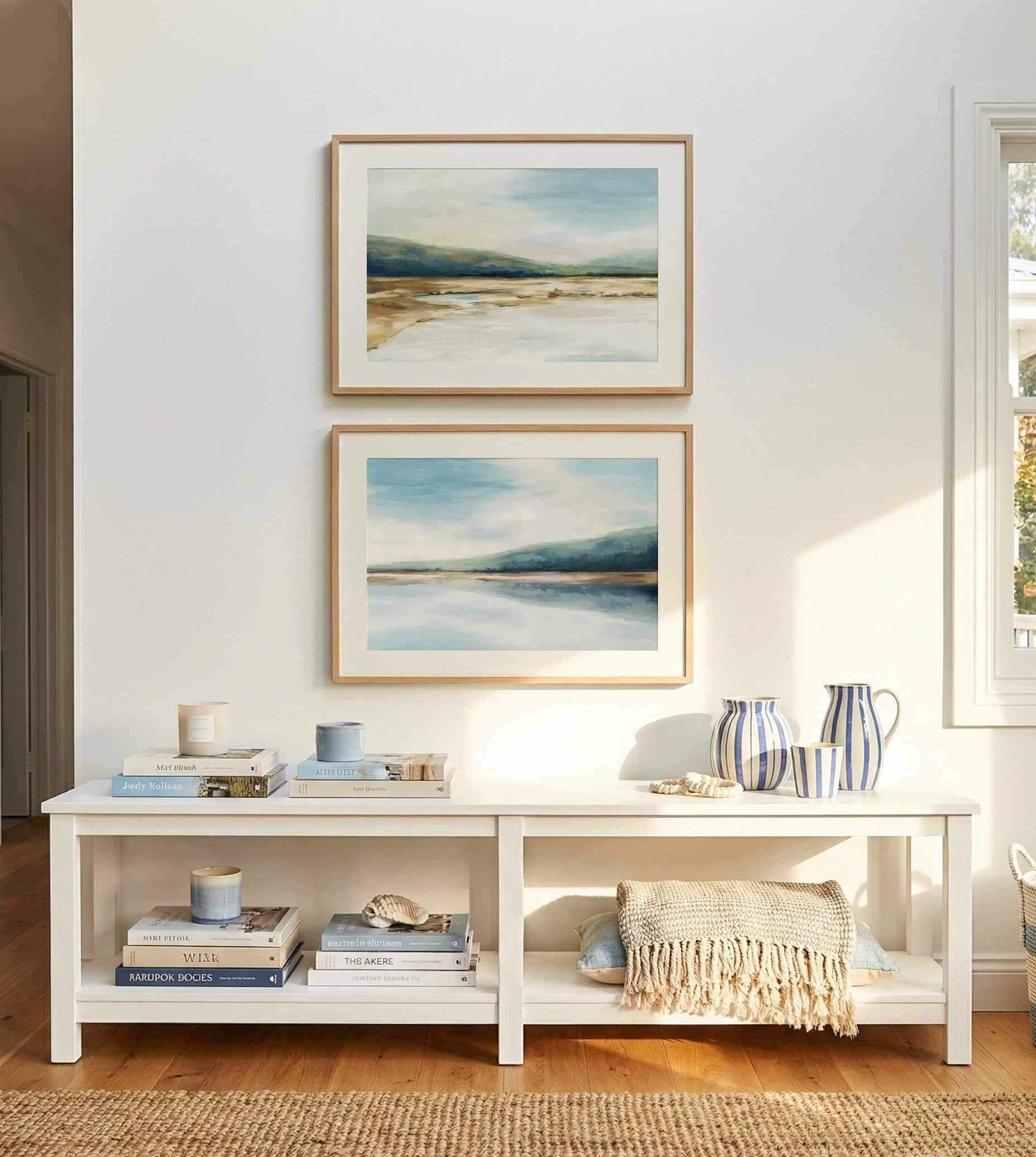 By The Water I & II Art Print Set of 2 | Matching Wall Art from Olive et Oriel where you can shop wallpaper and artworks online