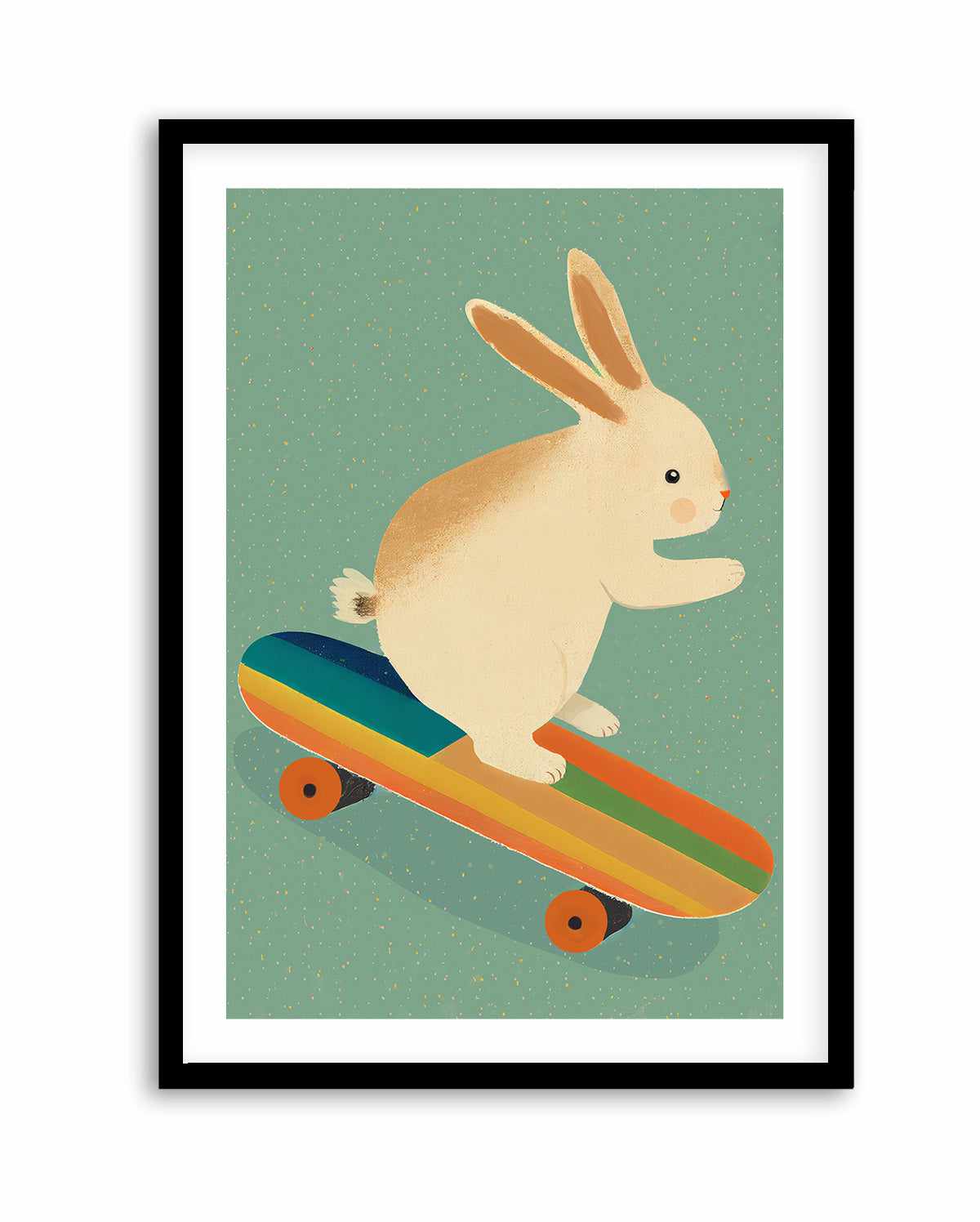 Bunny On Skateboard By Treechild | Art Print from Olive et Oriel where you can shop wallpaper and artworks online