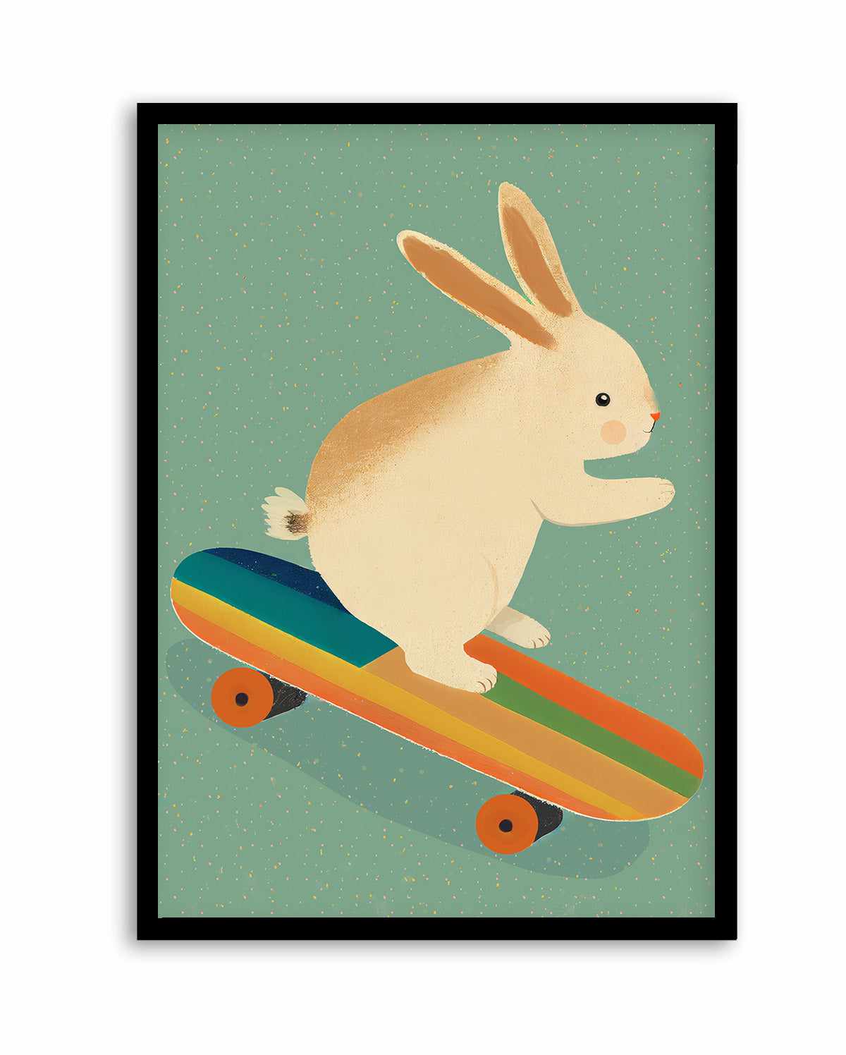 Bunny On Skateboard By Treechild | Art Print from Olive et Oriel where you can shop wallpaper and artworks online
