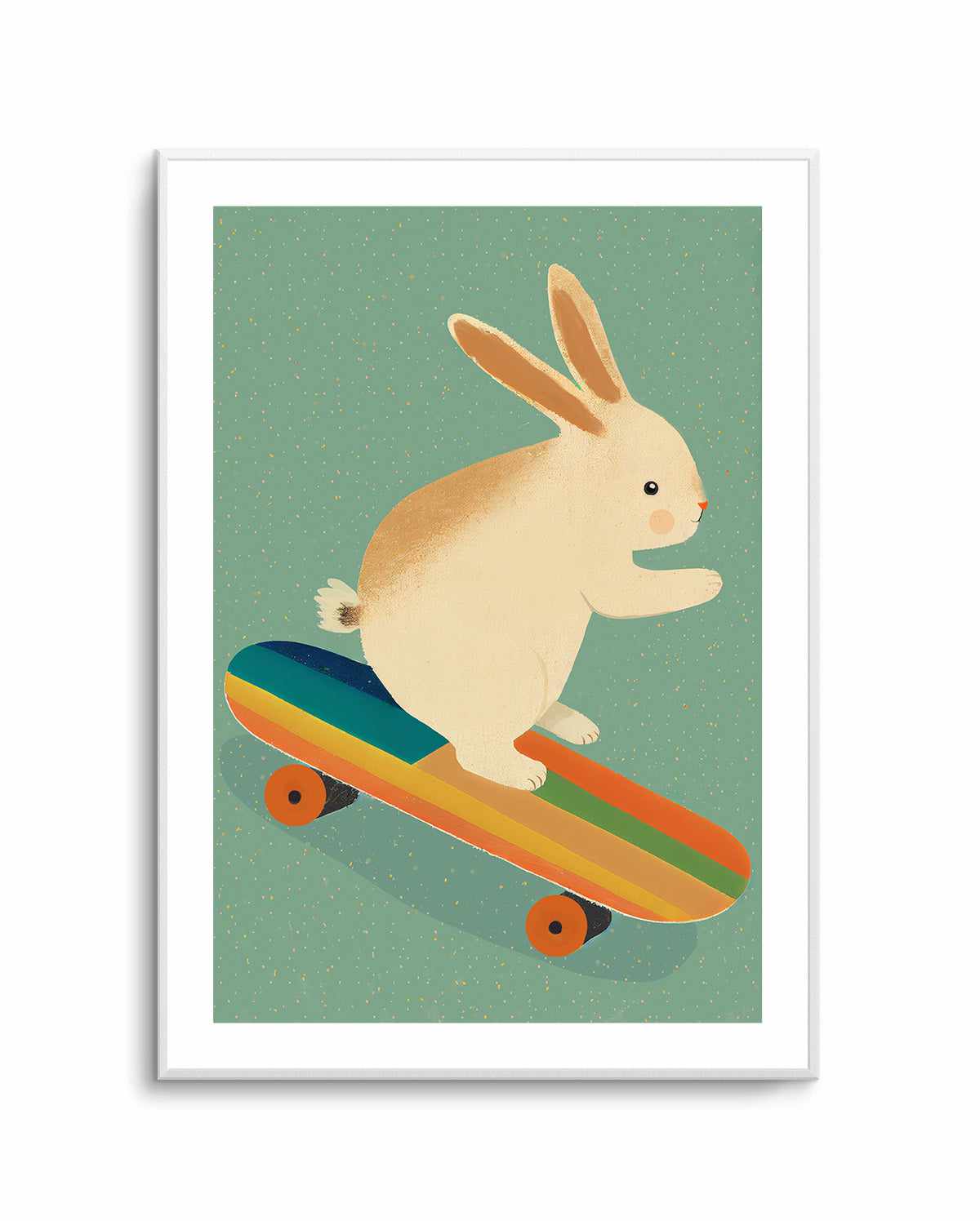 Bunny On Skateboard By Treechild | Art Print from Olive et Oriel where you can shop wallpaper and artworks online