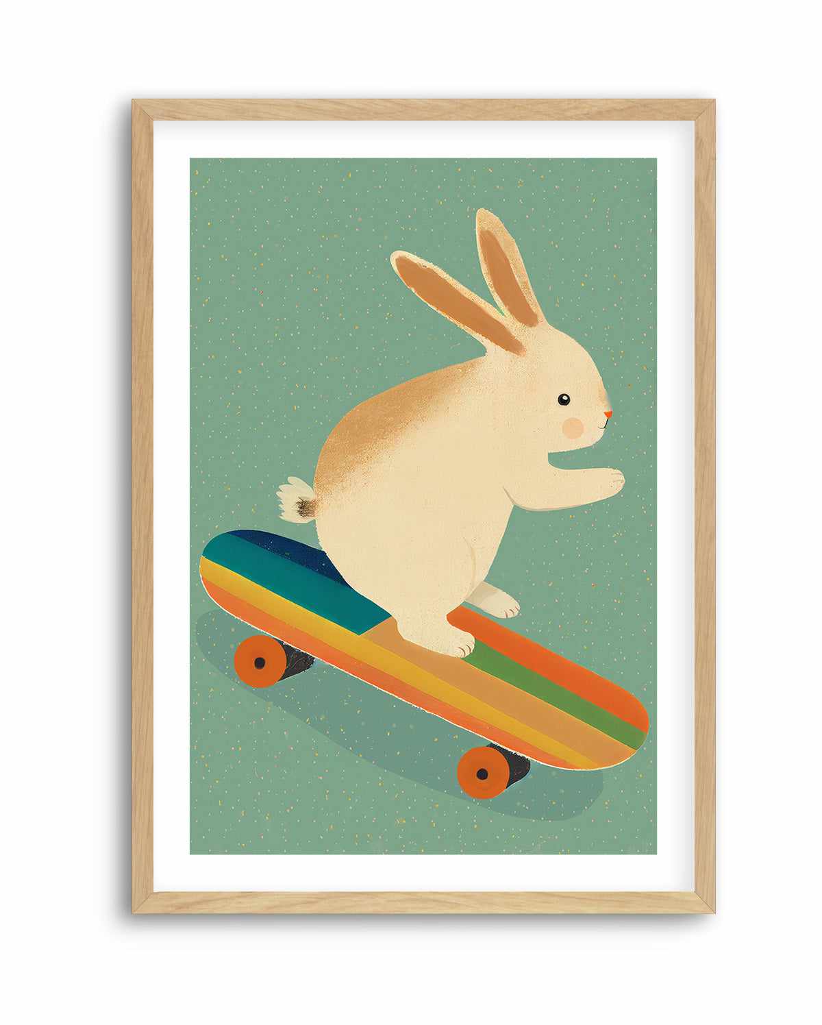 Bunny On Skateboard By Treechild | Art Print from Olive et Oriel where you can shop wallpaper and artworks online