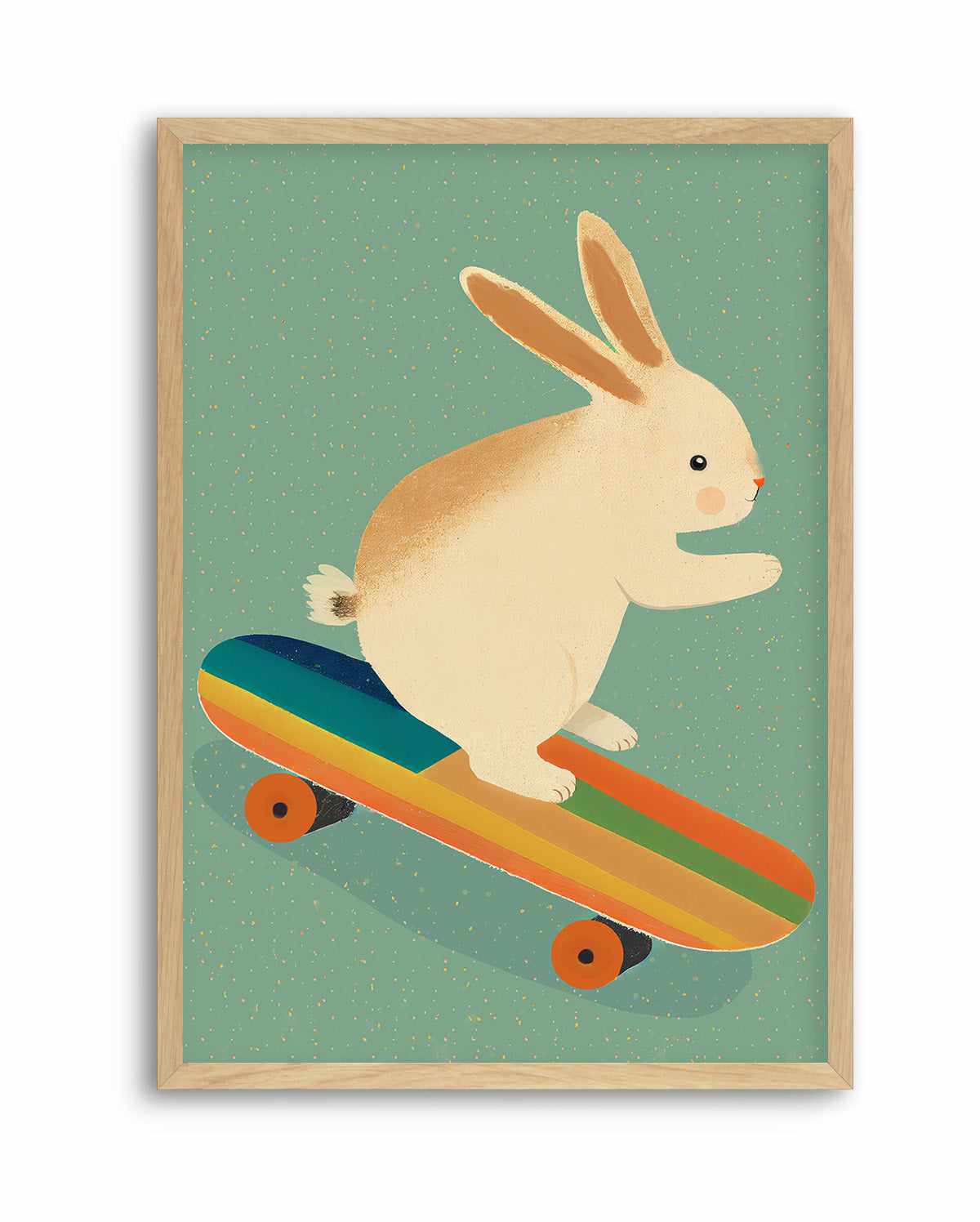 Bunny On Skateboard By Treechild | Art Print from Olive et Oriel where you can shop wallpaper and artworks online