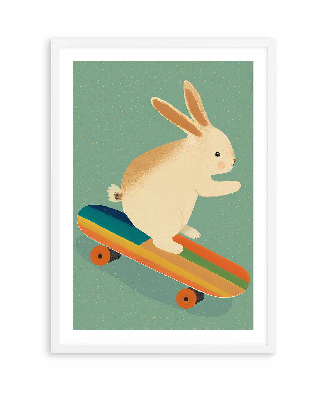 Bunny On Skateboard By Treechild | Art Print from Olive et Oriel where you can shop wallpaper and artworks online
