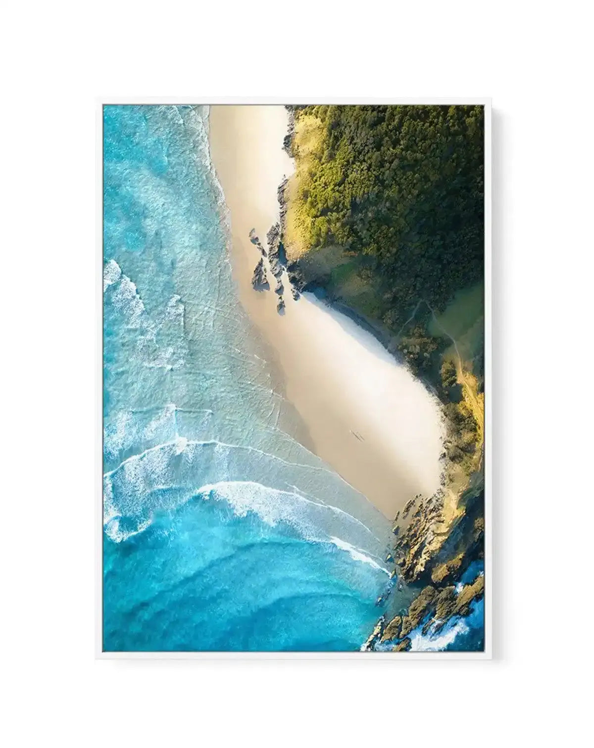 Byron Bay II | Framed Canvas-CANVAS-You can shop wall art online with Olive et Oriel for everything from abstract art to fun kids wall art. Our beautiful modern art prints and canvas art are available from large canvas prints to wall art paintings and our proudly Australian artwork collection offers only the highest quality framed large wall art and canvas art Australia - You can buy fashion photography prints or Hampton print posters and paintings on canvas from Olive et Oriel and have them del