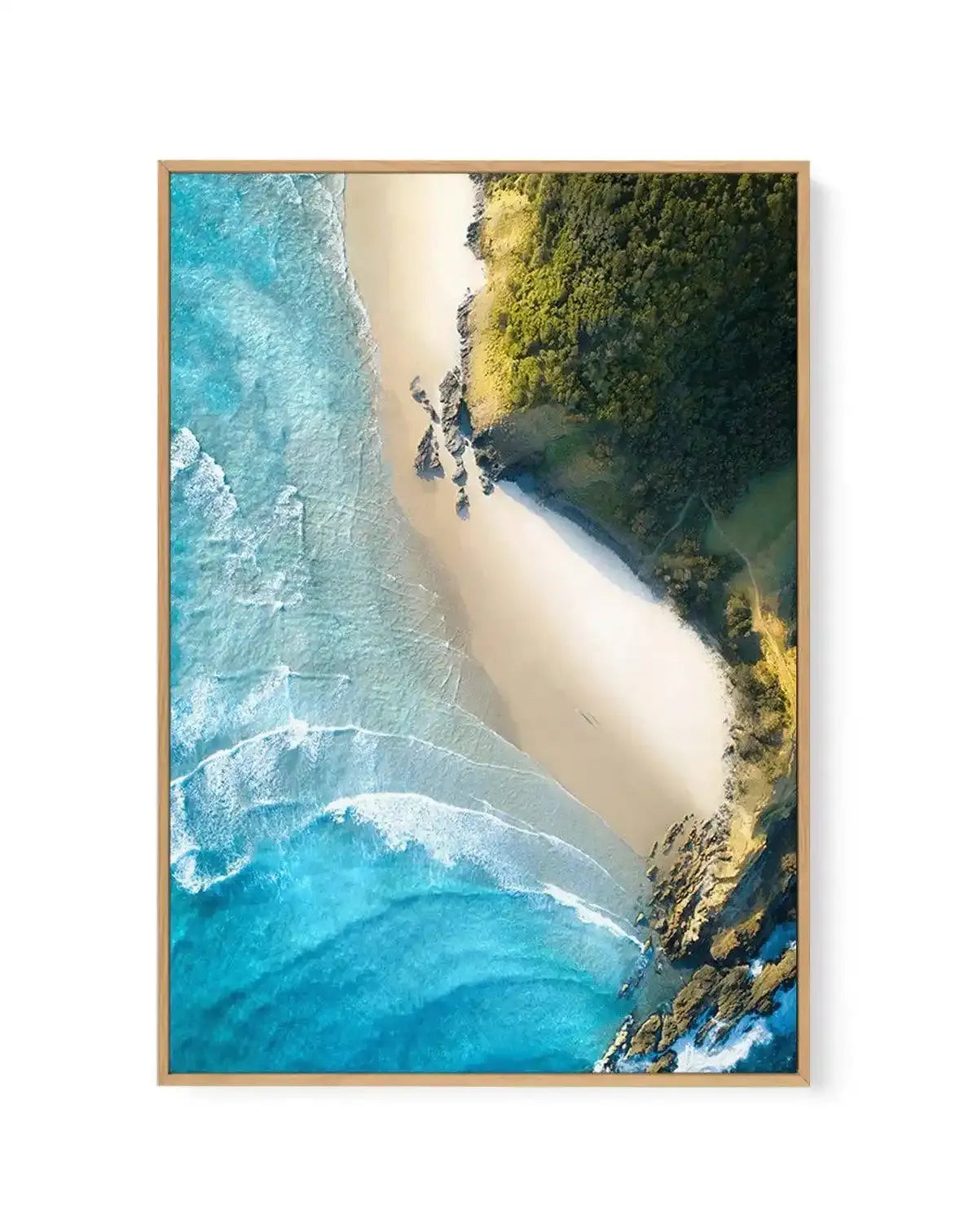 Byron Bay II | Framed Canvas-CANVAS-You can shop wall art online with Olive et Oriel for everything from abstract art to fun kids wall art. Our beautiful modern art prints and canvas art are available from large canvas prints to wall art paintings and our proudly Australian artwork collection offers only the highest quality framed large wall art and canvas art Australia - You can buy fashion photography prints or Hampton print posters and paintings on canvas from Olive et Oriel and have them del