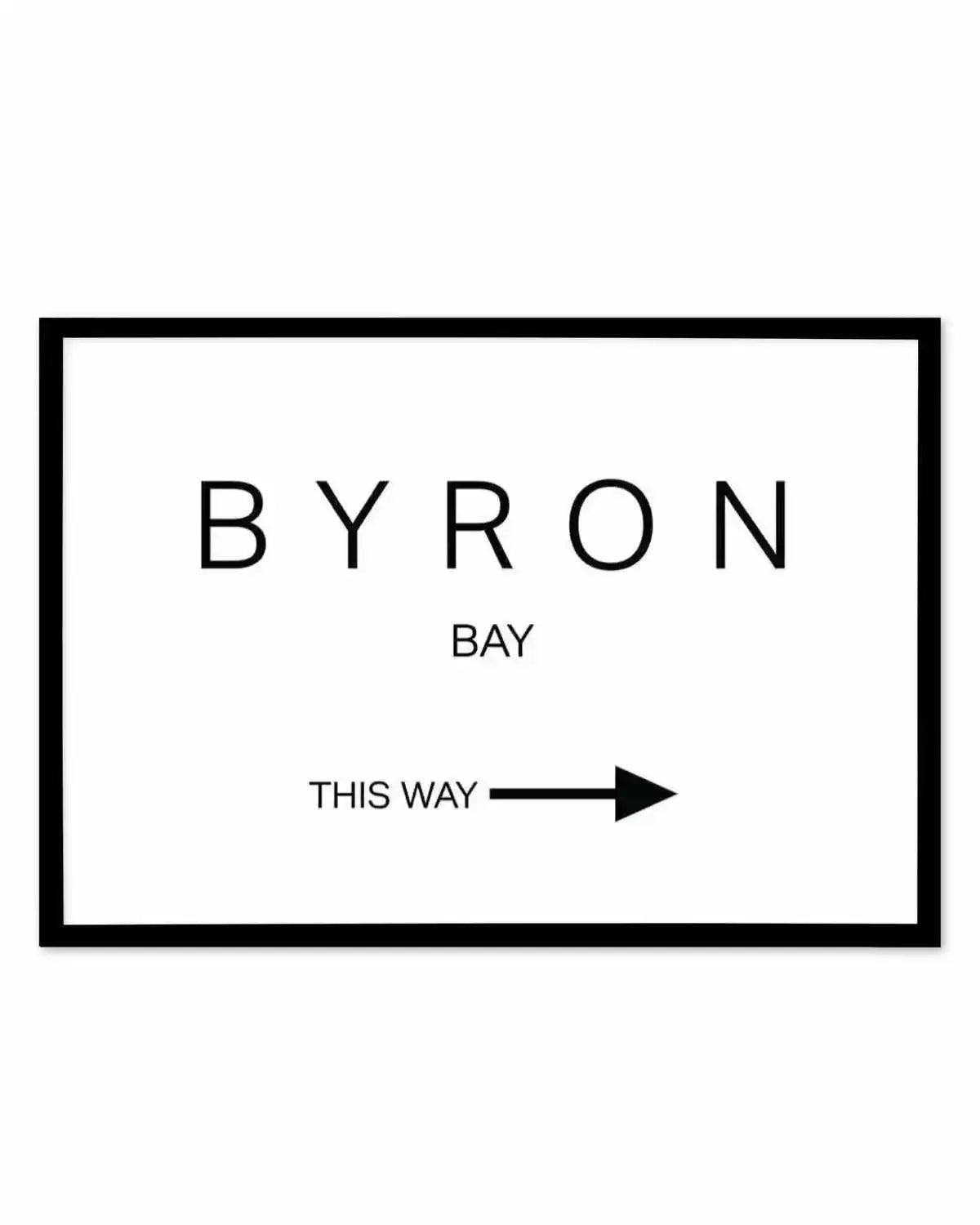 Byron Bay, This Way Art Print from Olive et Oriel where you can shop wallpaper and artworks online