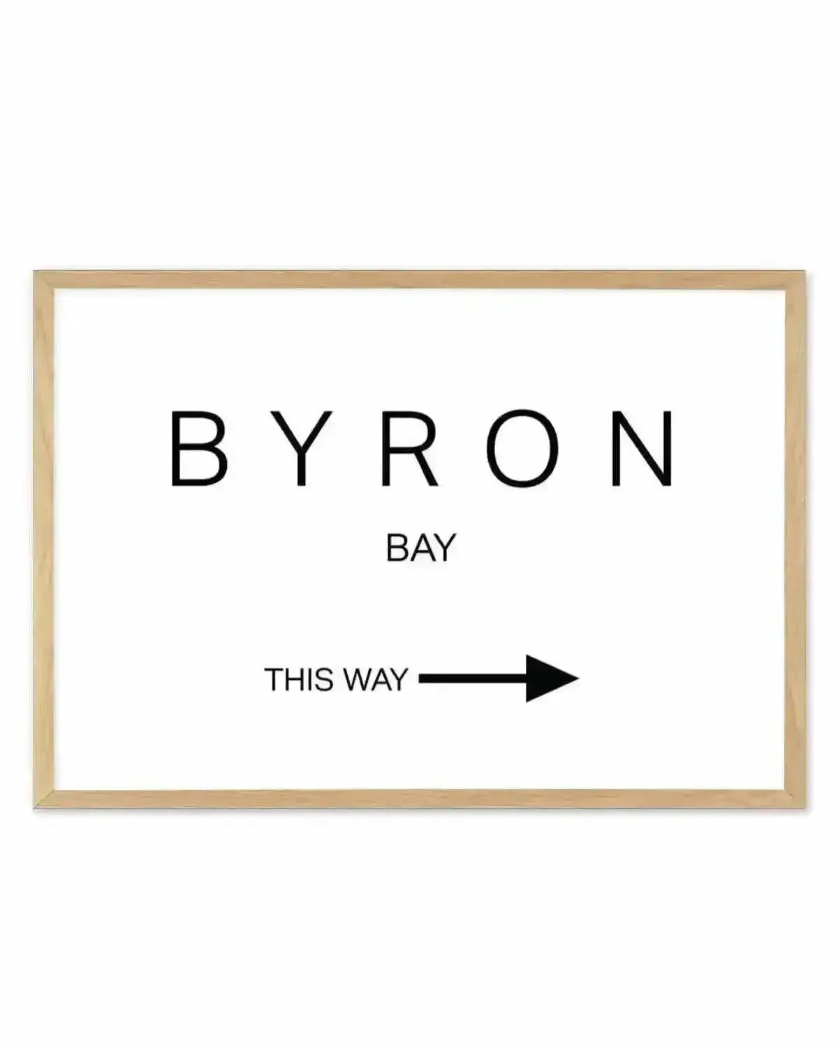Byron Bay, This Way Art Print art print, framed