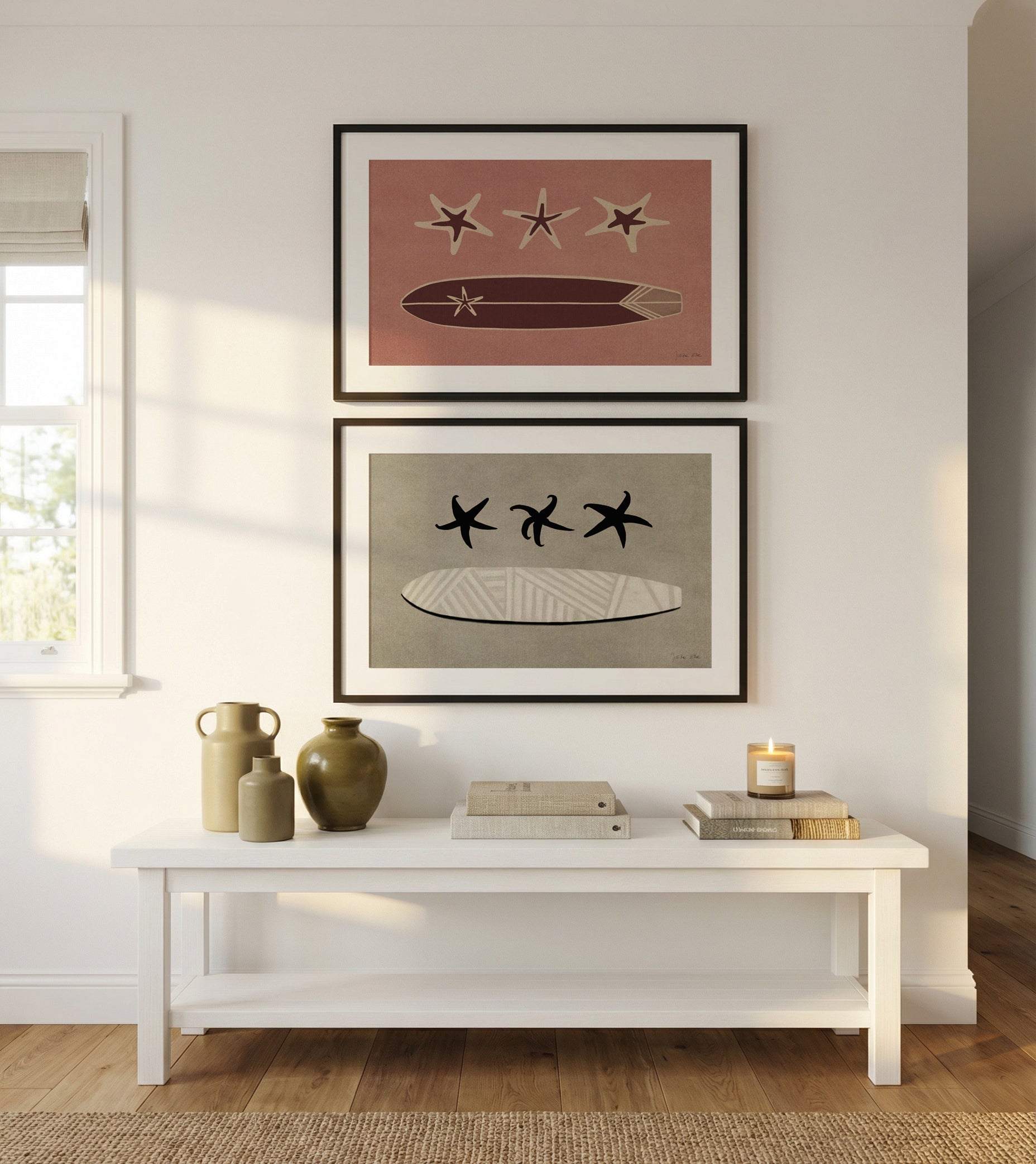 By the Sea 01 & 02 by Julita Elbe Art Print Set of 2 | Matching Wall Art