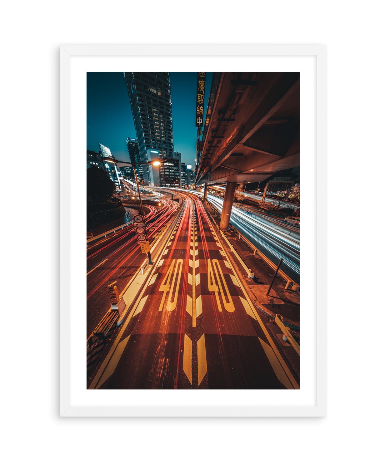 City Night Light Trails by Murakayami Daichi | Art Print