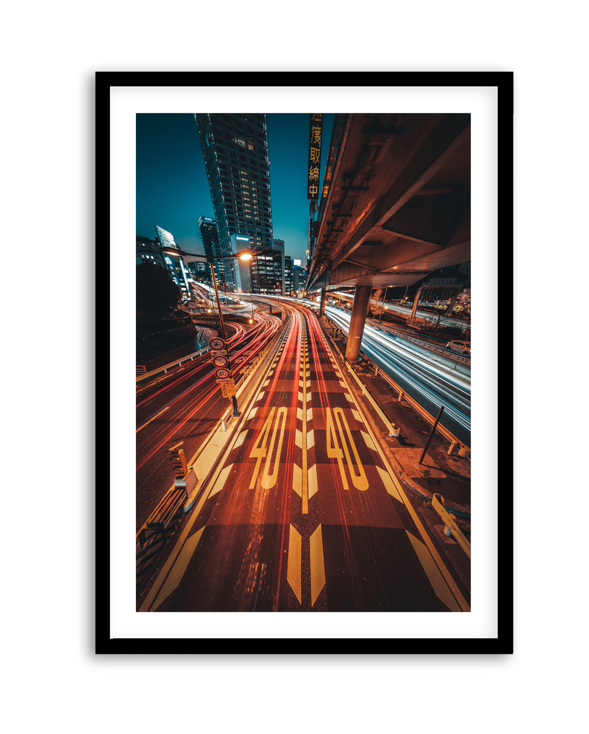 City Night Light Trails by Murakayami Daichi | Art Print