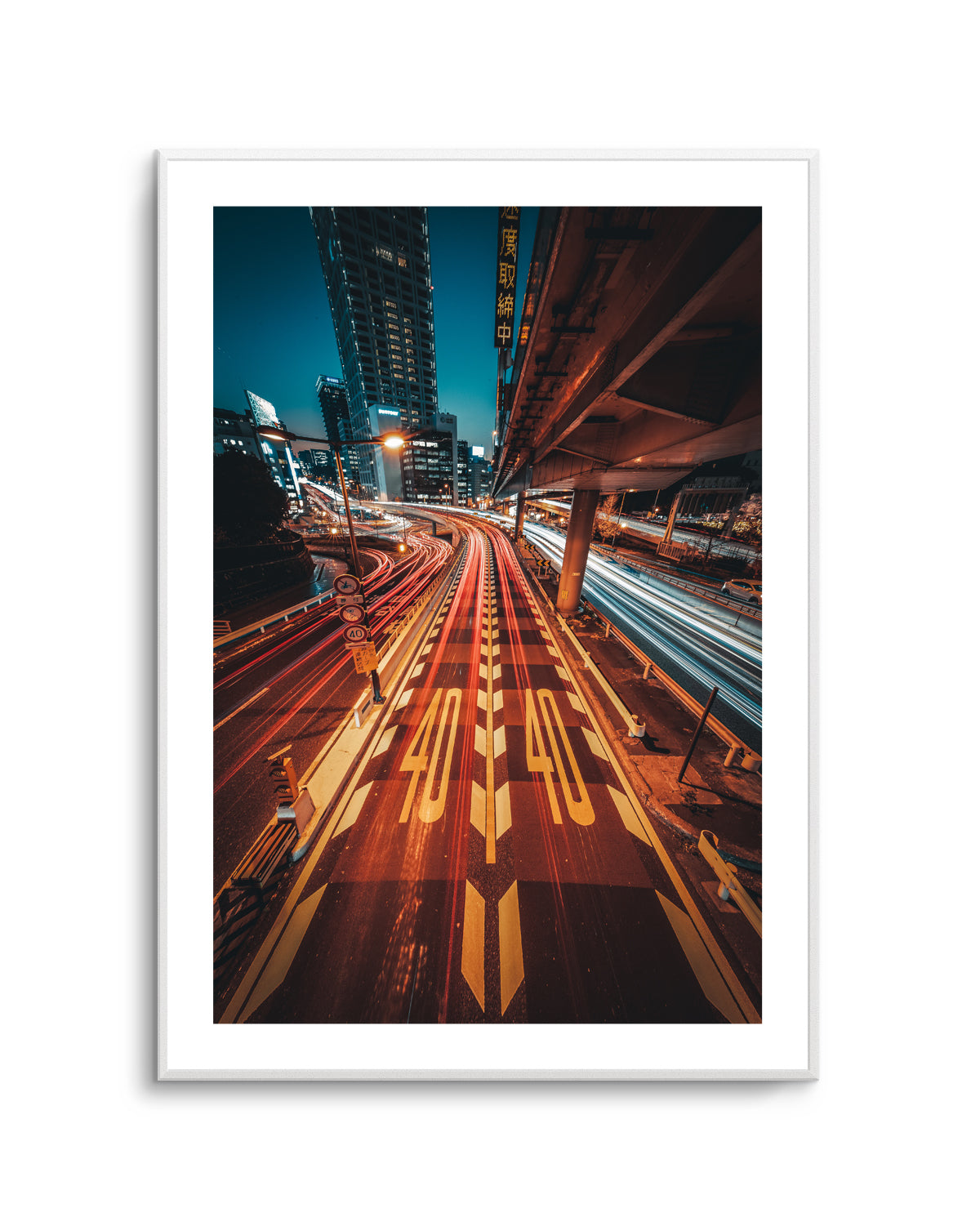 City Night Light Trails by Murakayami Daichi | Art Print