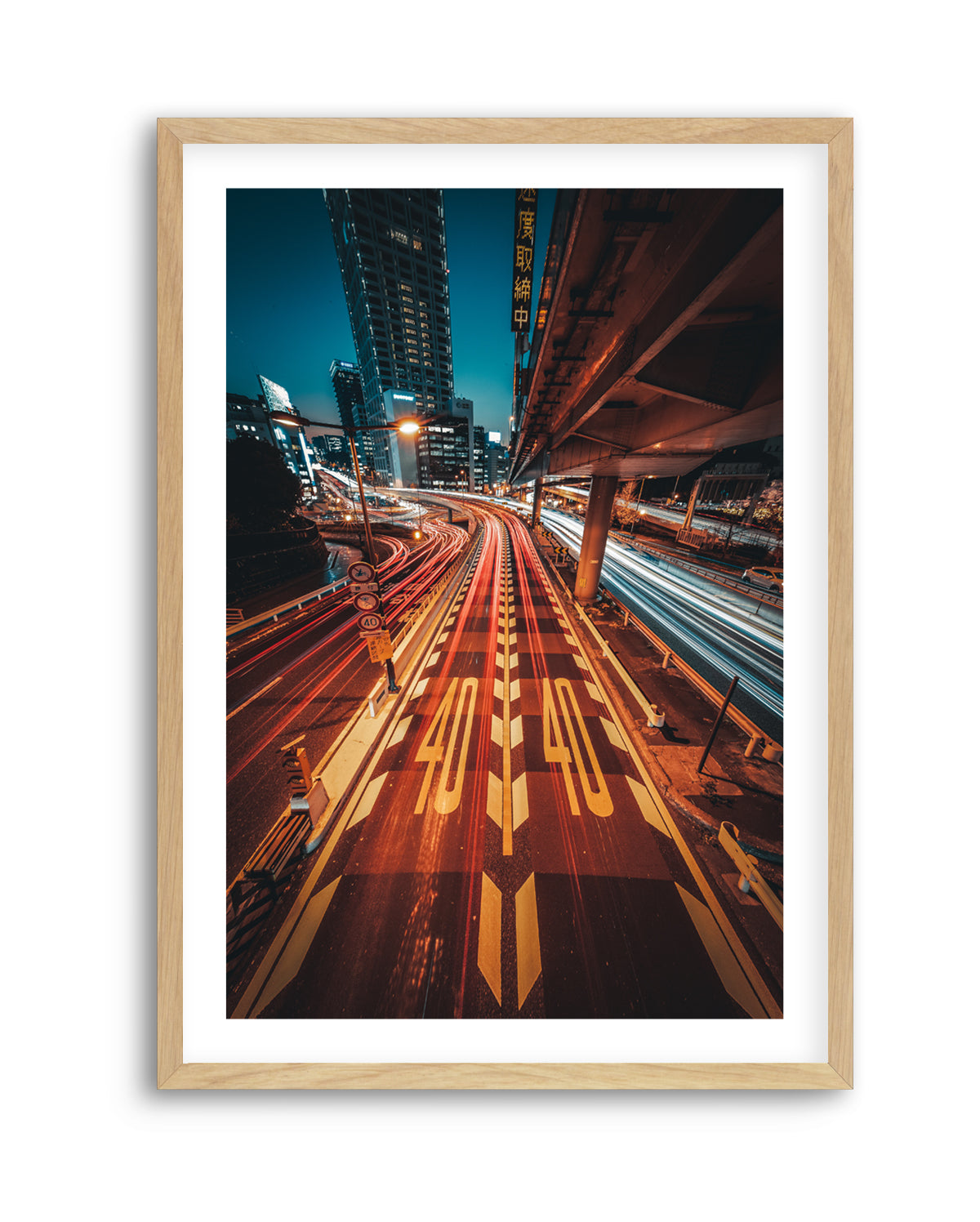 City Night Light Trails by Murakayami Daichi | Art Print