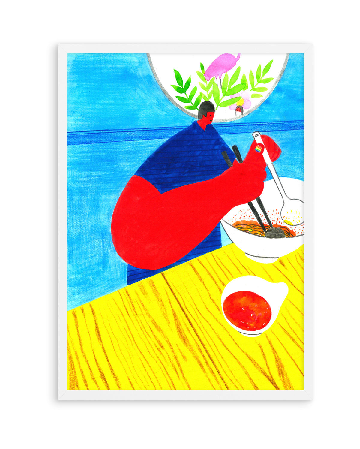 Colorful Noodle Dining by Zhigang Zhang | Art Print