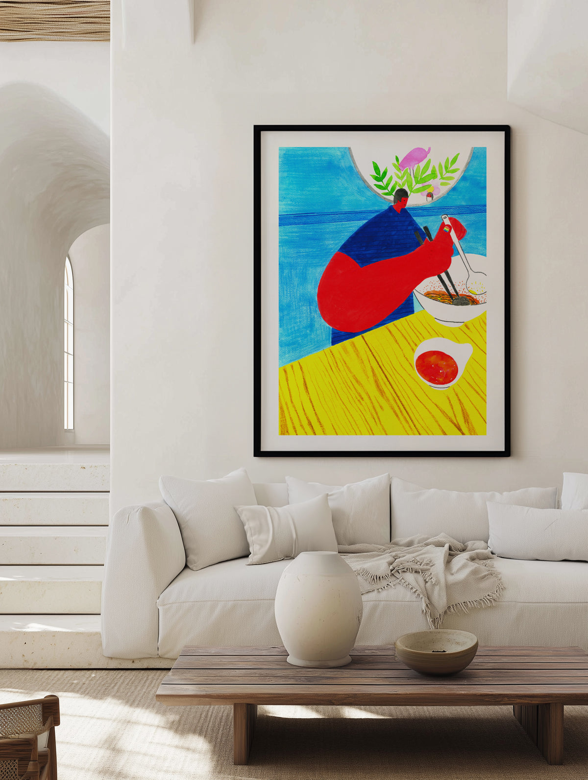 Colorful Noodle Dining by Zhigang Zhang | Art Print