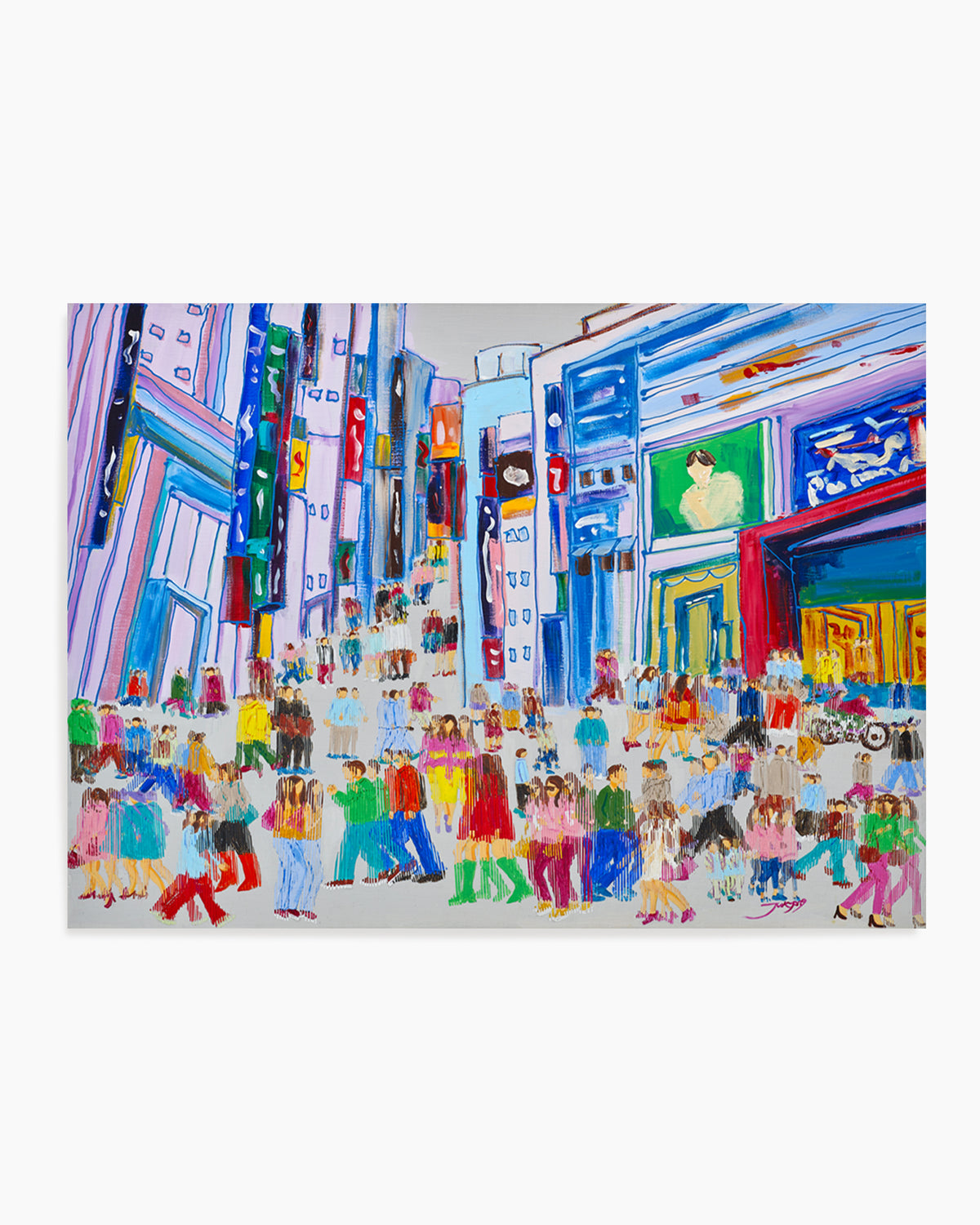 Colorful City Crowd by Jukyong Park | Art Print