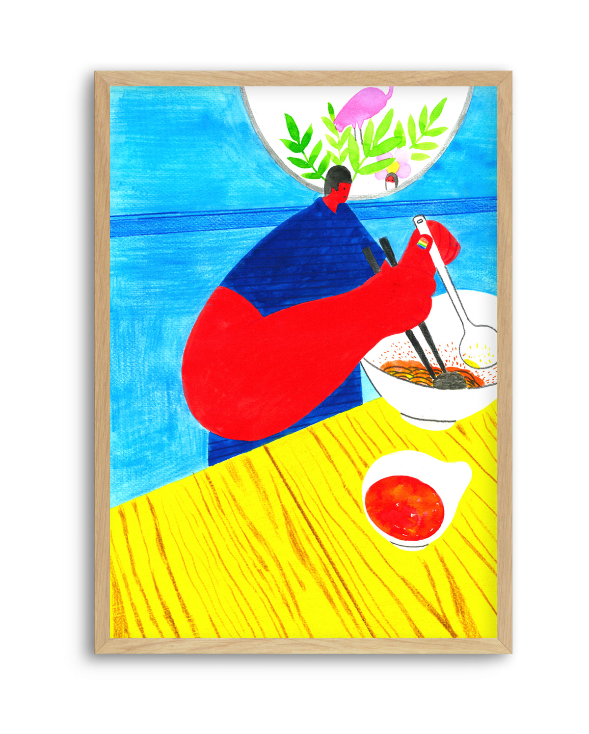 Colorful Noodle Dining by Zhigang Zhang | Art Print