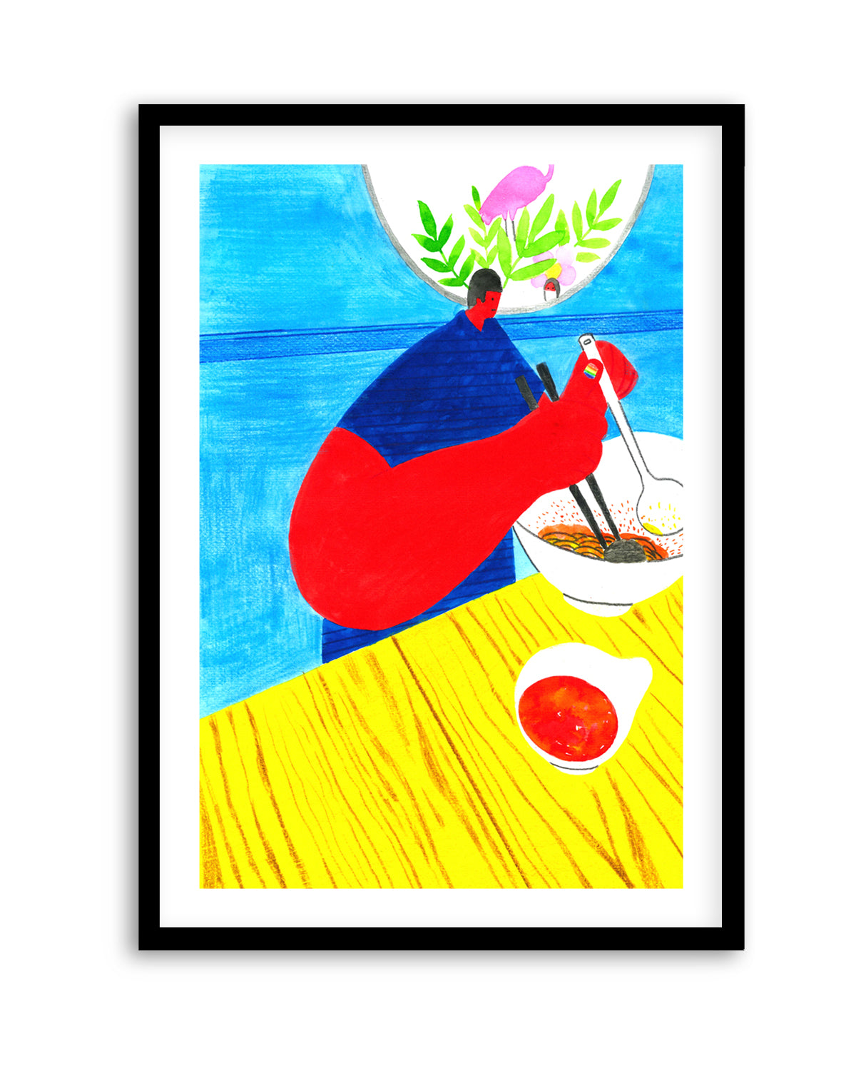 Colorful Noodle Dining by Zhigang Zhang | Art Print