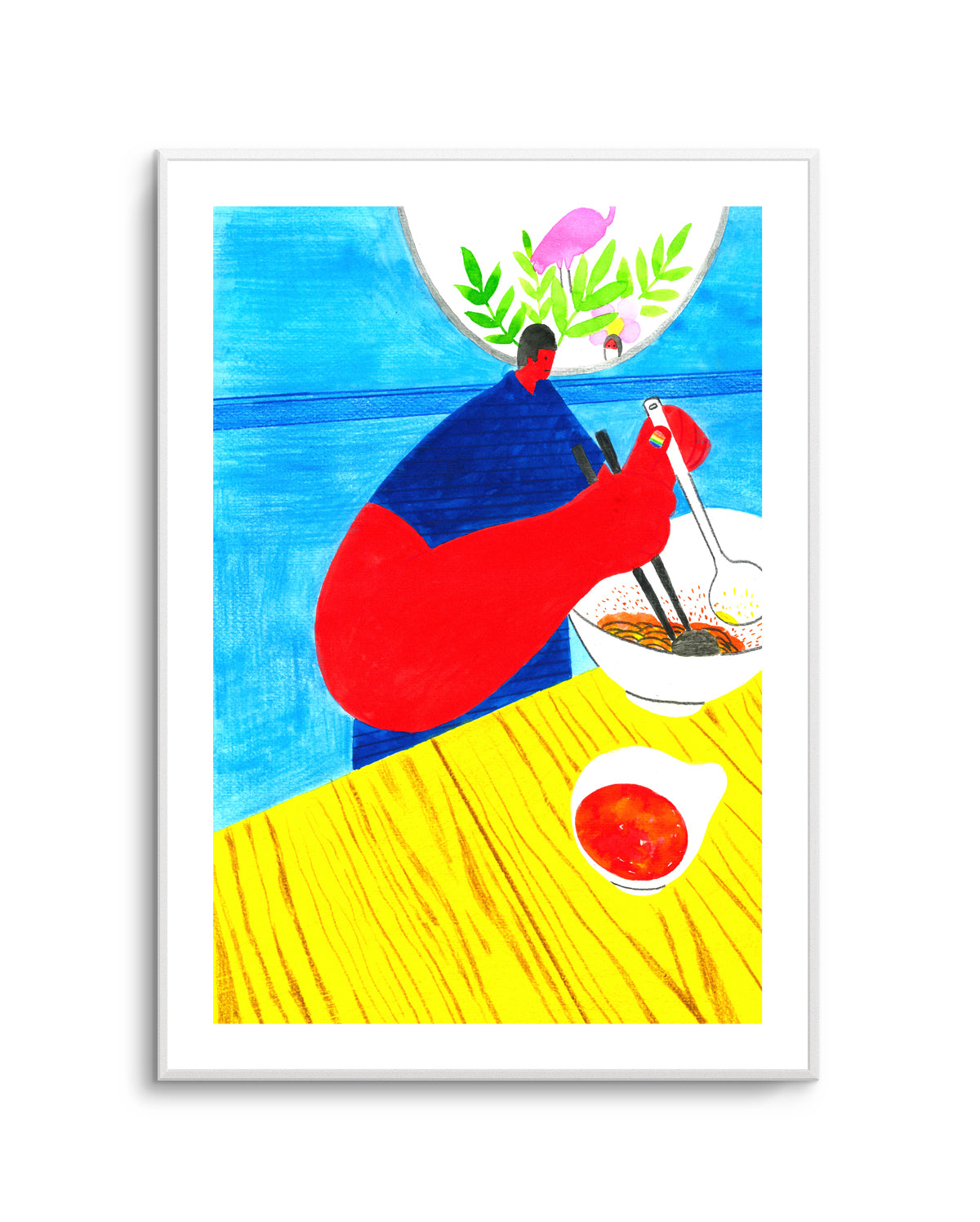 Colorful Noodle Dining by Zhigang Zhang | Art Print