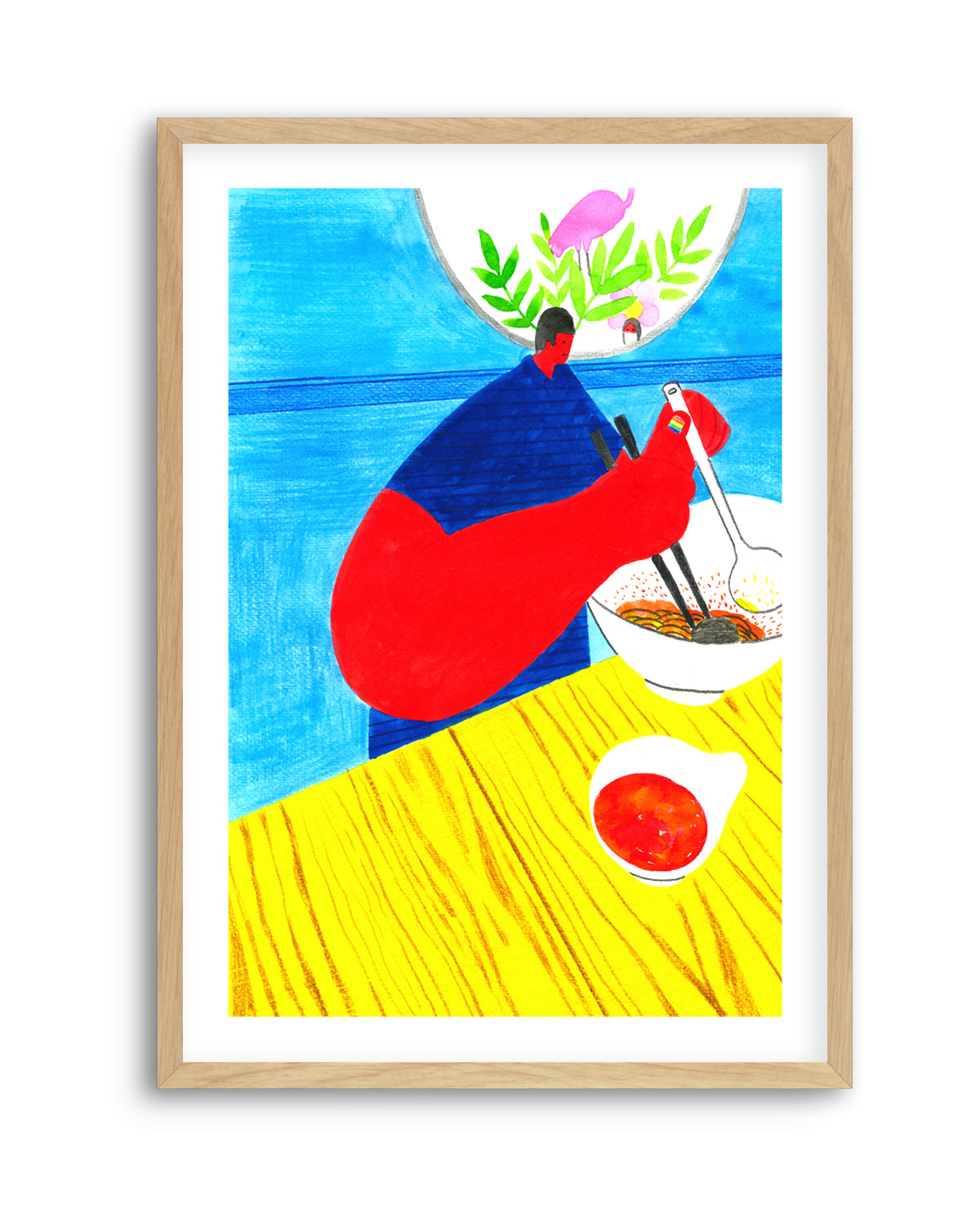 Colorful Noodle Dining by Zhigang Zhang | Art Print