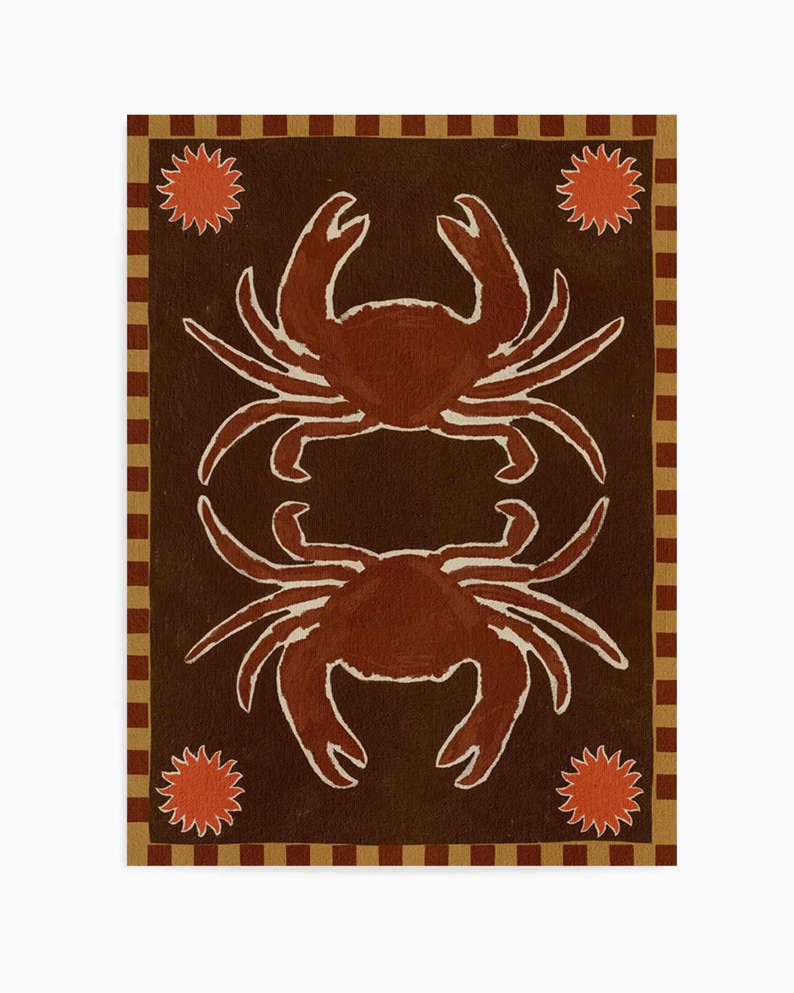 Crab Mirror Dance by Shatha Al Dafai | Art Print from Olive et Oriel where you can shop wallpaper and artworks online
