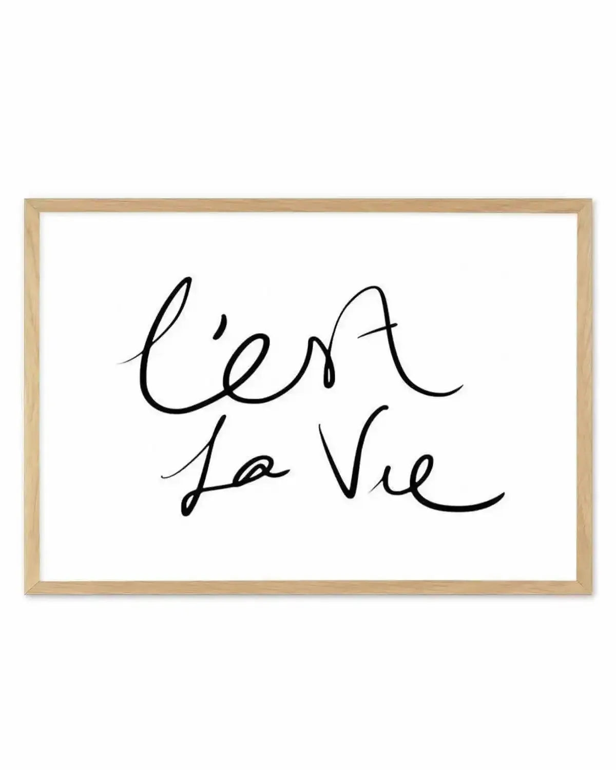 C'est La Vie B&W Art Print from Olive et Oriel where you can shop wallpaper and artworks online