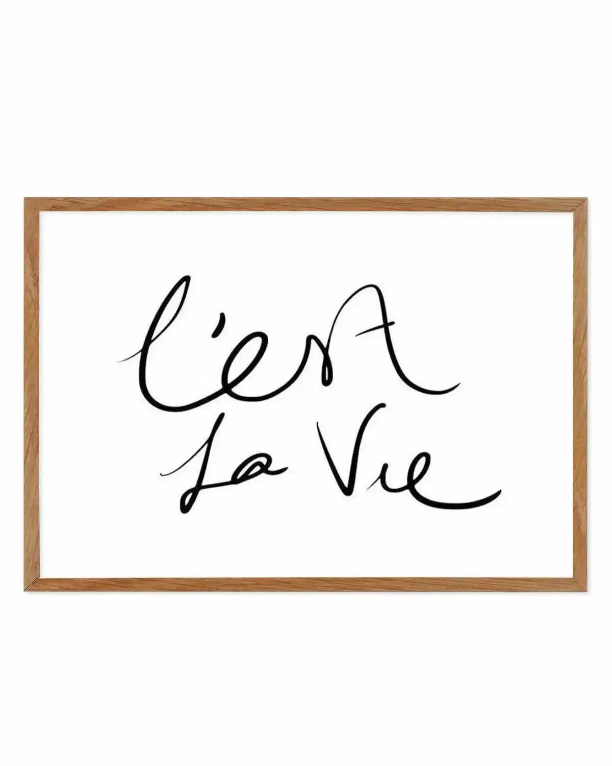 C'est La Vie B&W Art Print from Olive et Oriel where you can shop wallpaper and artworks online
